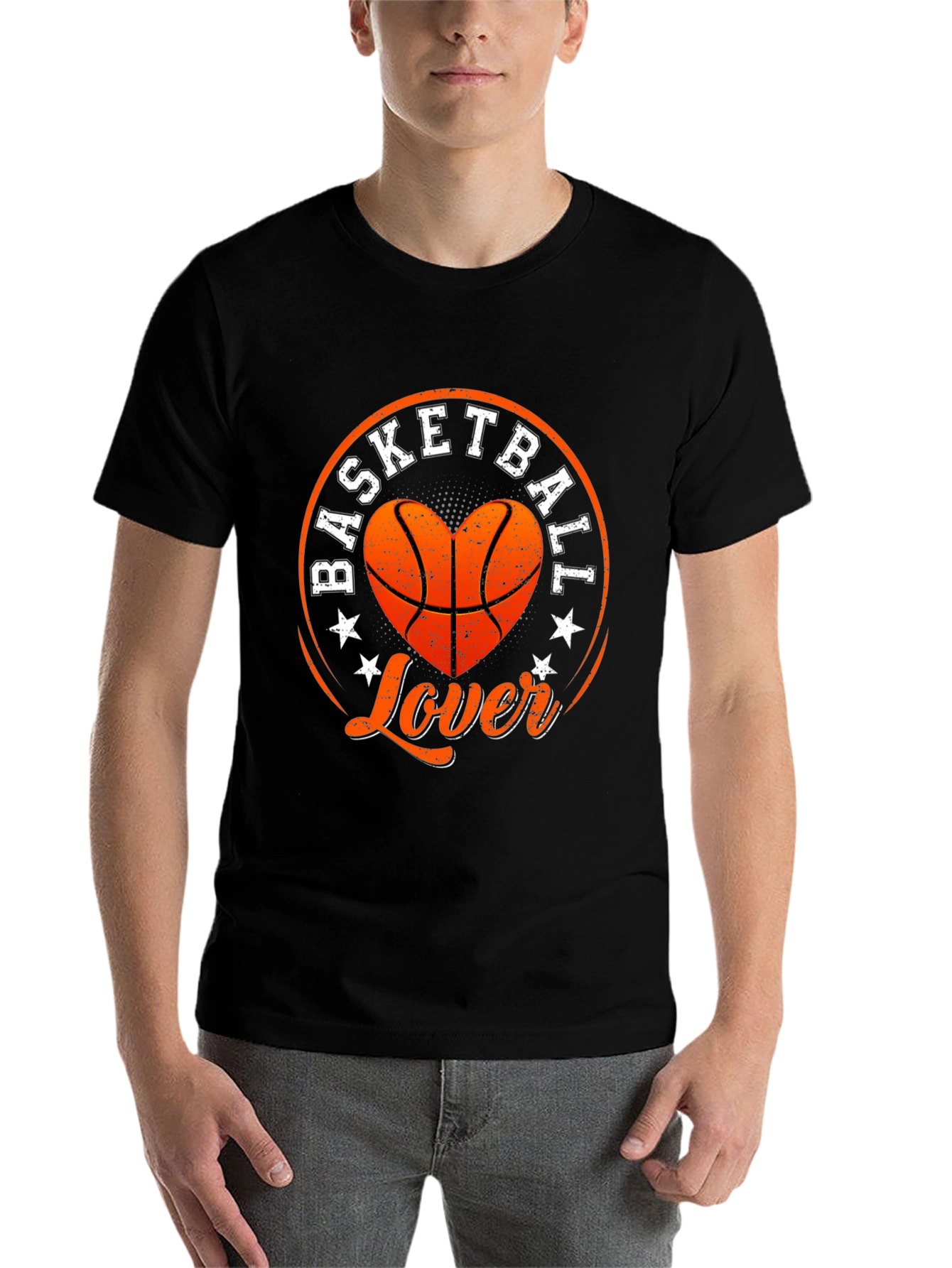 Black Basketball Lover Graphic T-Shirt view 7