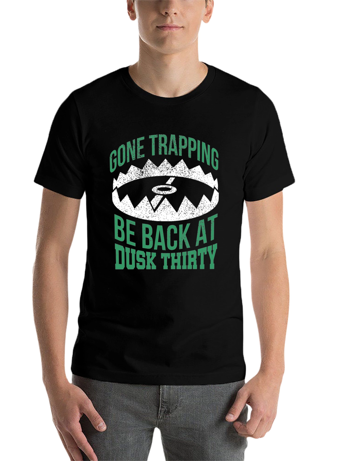 Black Gone Trapping Graphic T-Shirt view 7