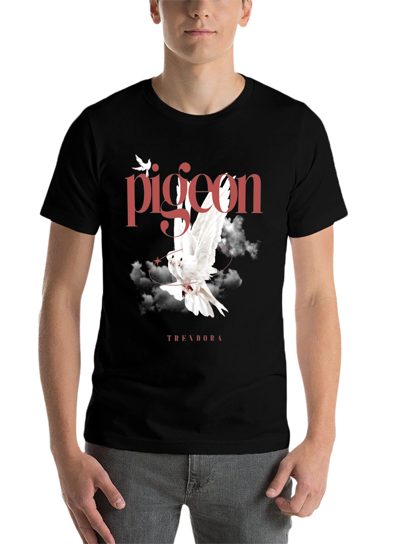 Black Pigeon Graphic Black T-Shirt - Trending Now! view 7
