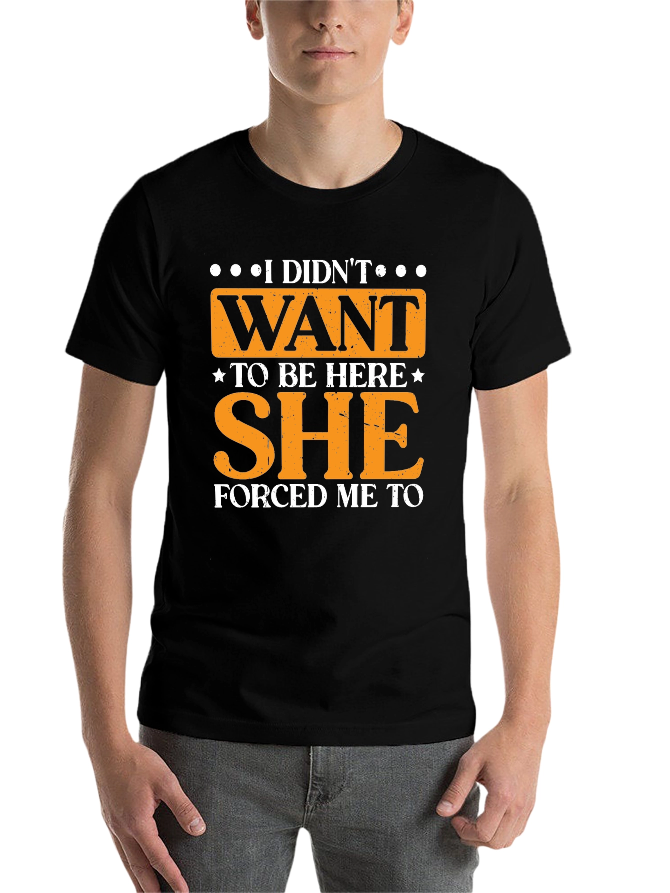 Black Humorous "I Didn't Want to Be Here" Graphic Tee view 7
