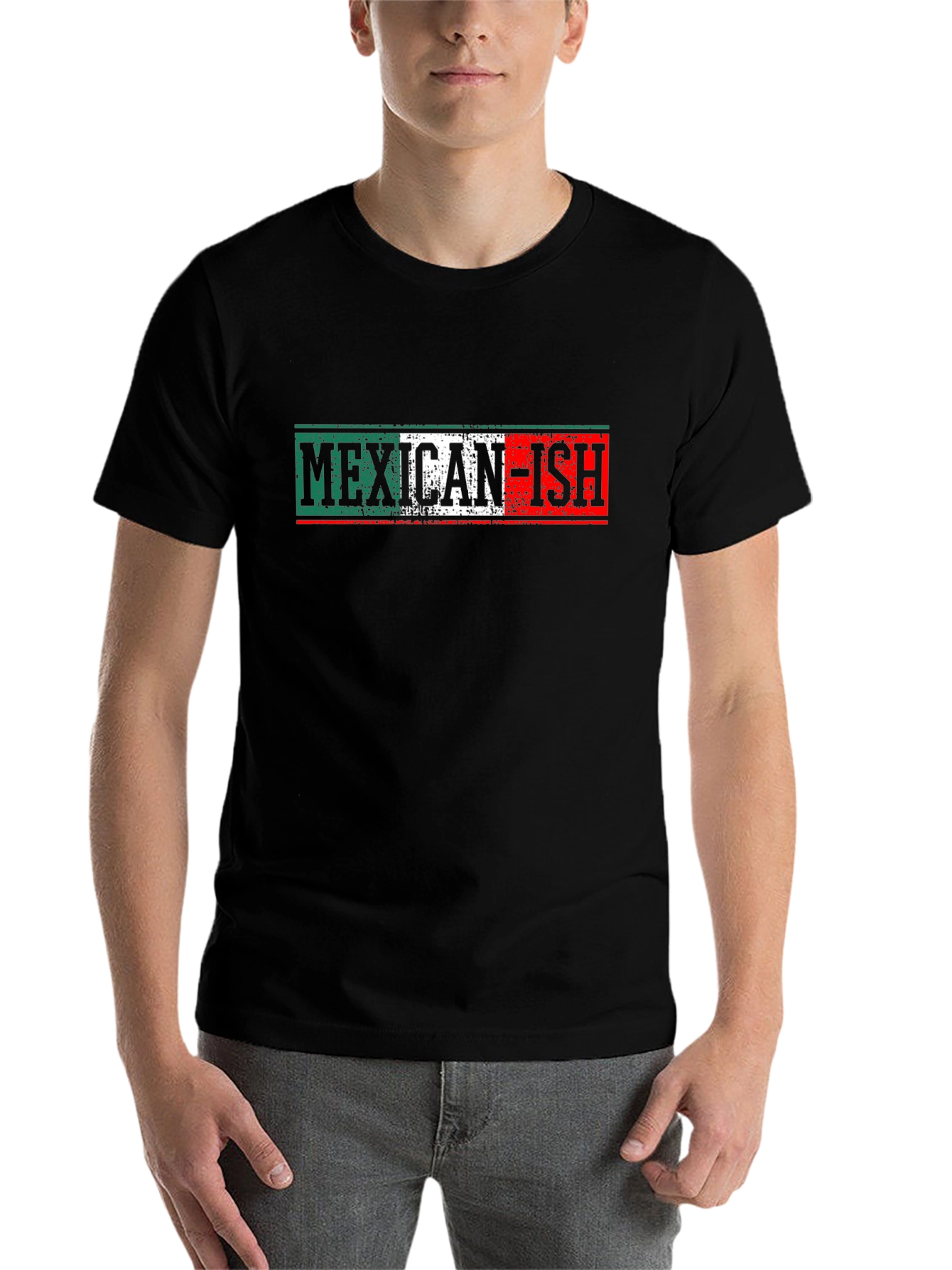Black Mexican-ish Novelty Graphic T-Shirt view 7