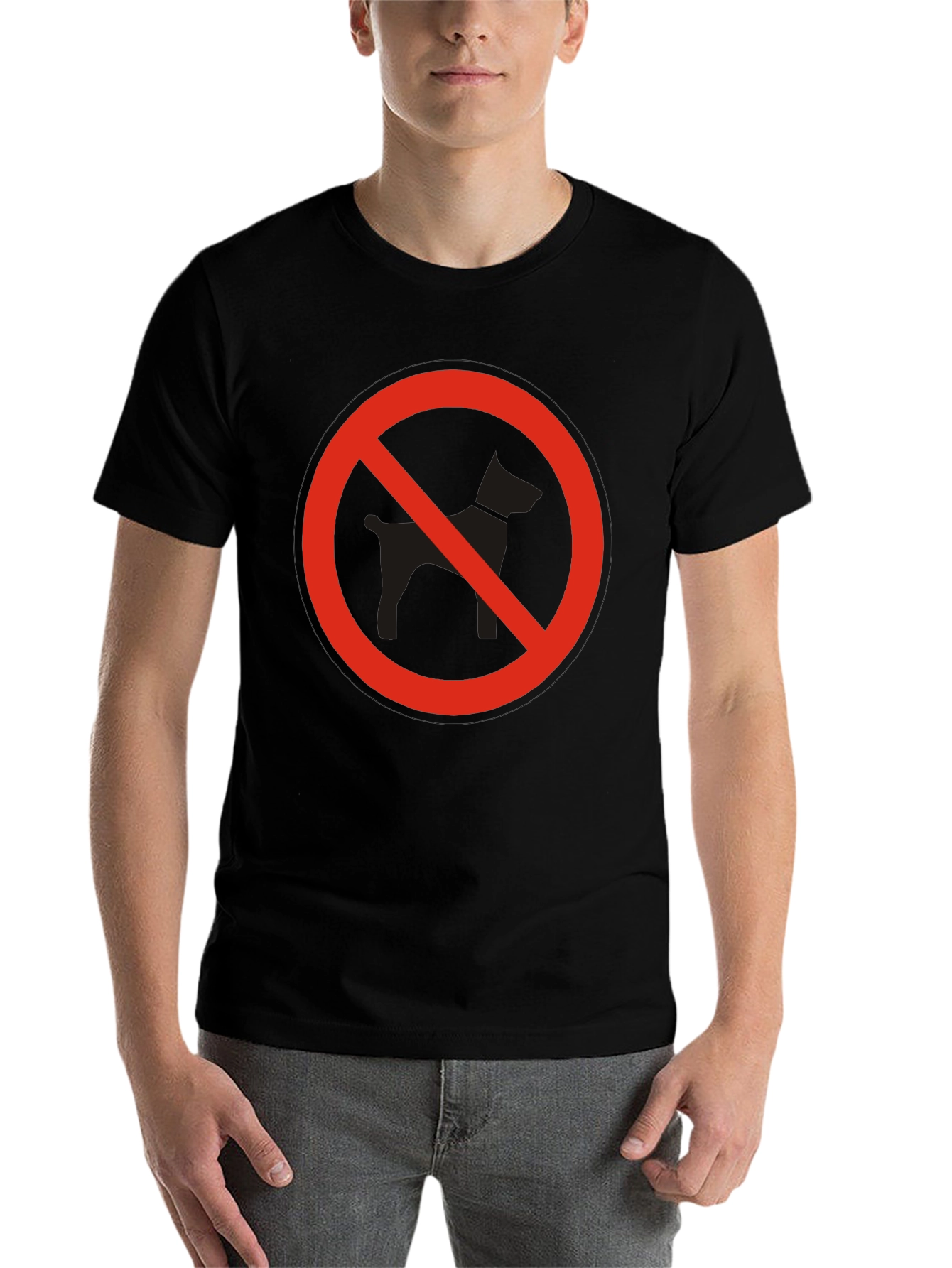 Black No Dogs Allowed Graphic T-Shirt view 7