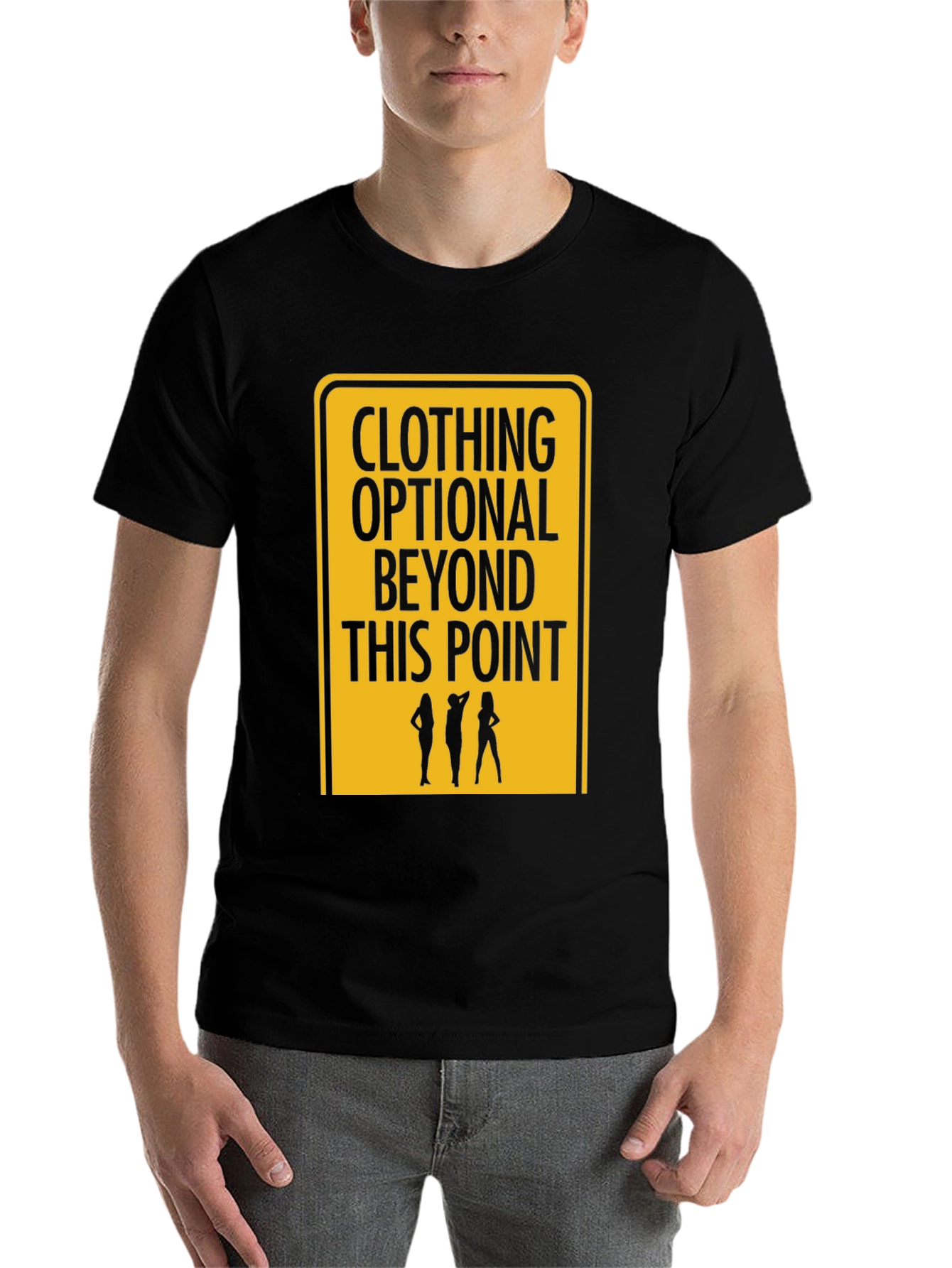 Black Clothing Optional T-Shirt - Funny Graphic Tee view 7
