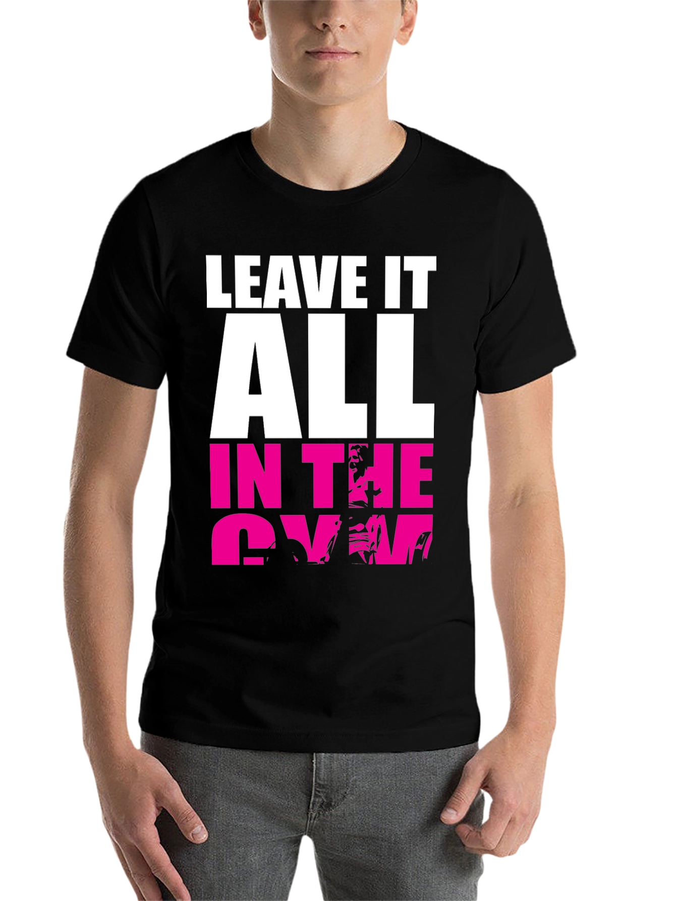 Black Leave It All In The Gym Graphic T-Shirt view 7