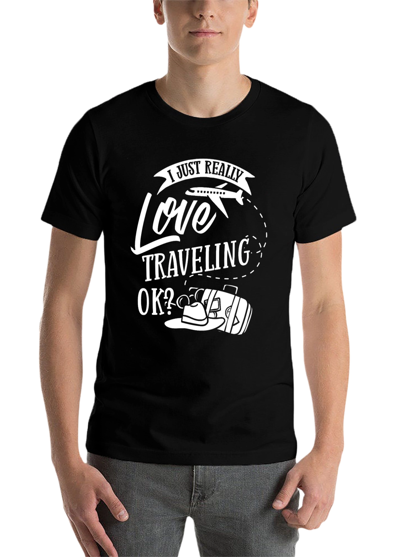 Love Traveling T-Shirt - Black Travel Tee - 7