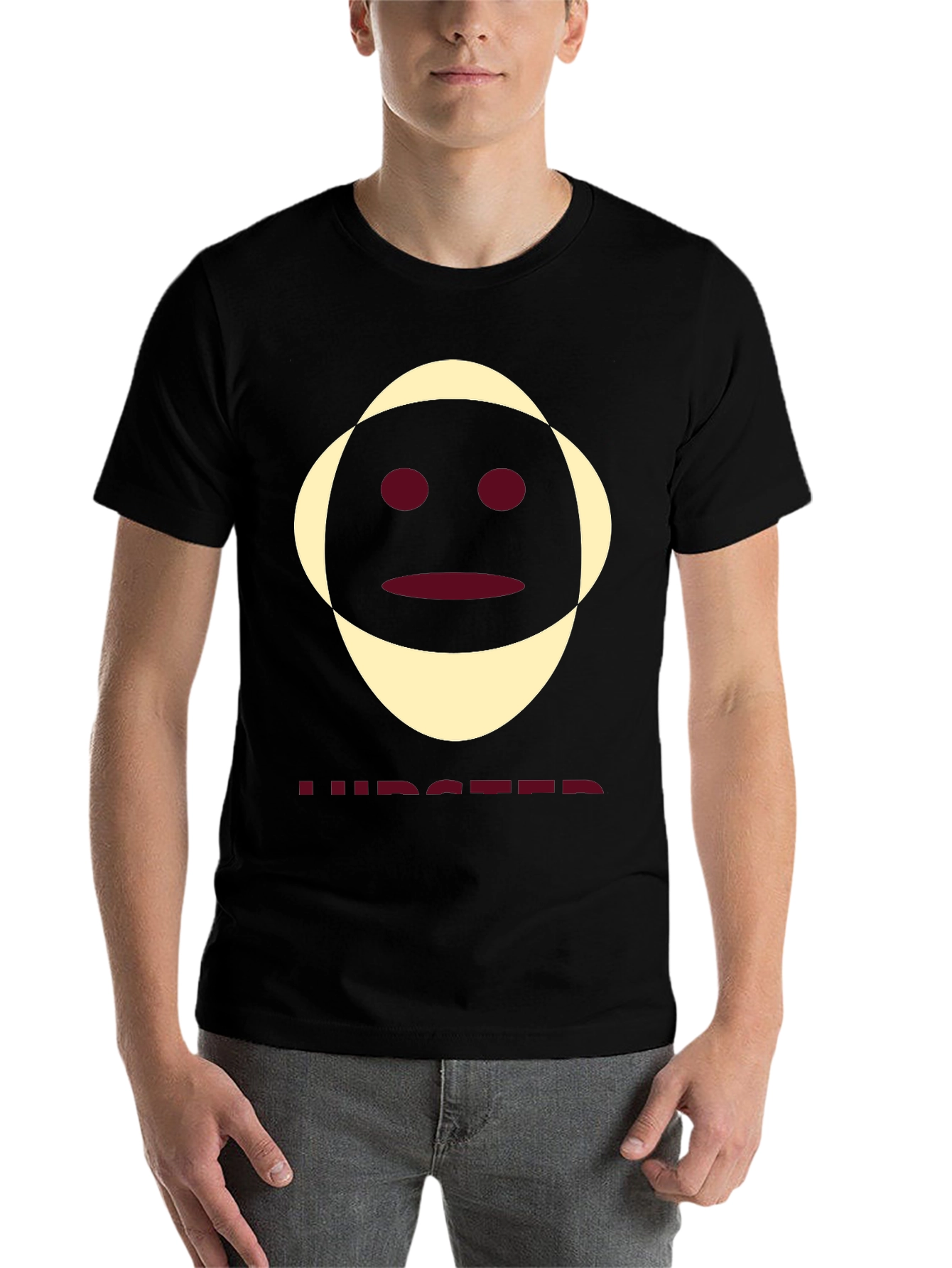 Black Hipster Graphic Tee - Unique Design, Casual Wear view 7