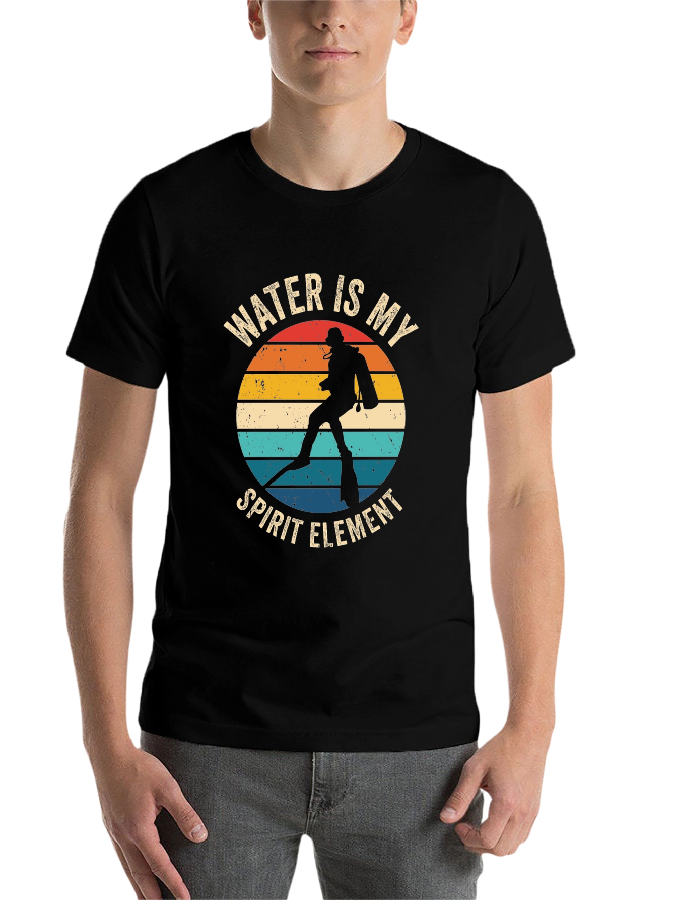 Black Water Is My Spirit Element Diver T-Shirt view 7