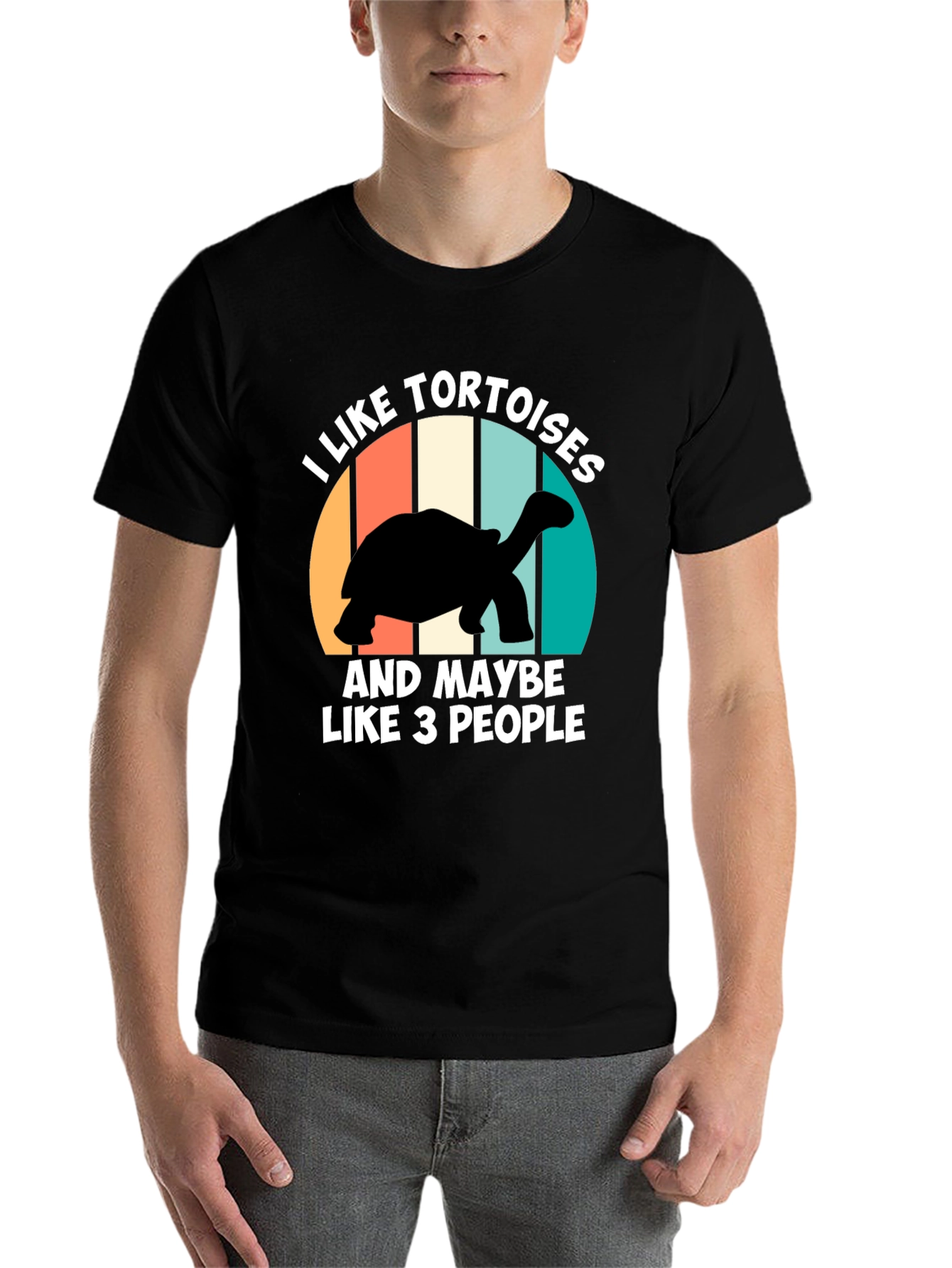 Black I Like Tortoises T-Shirt Black view 7