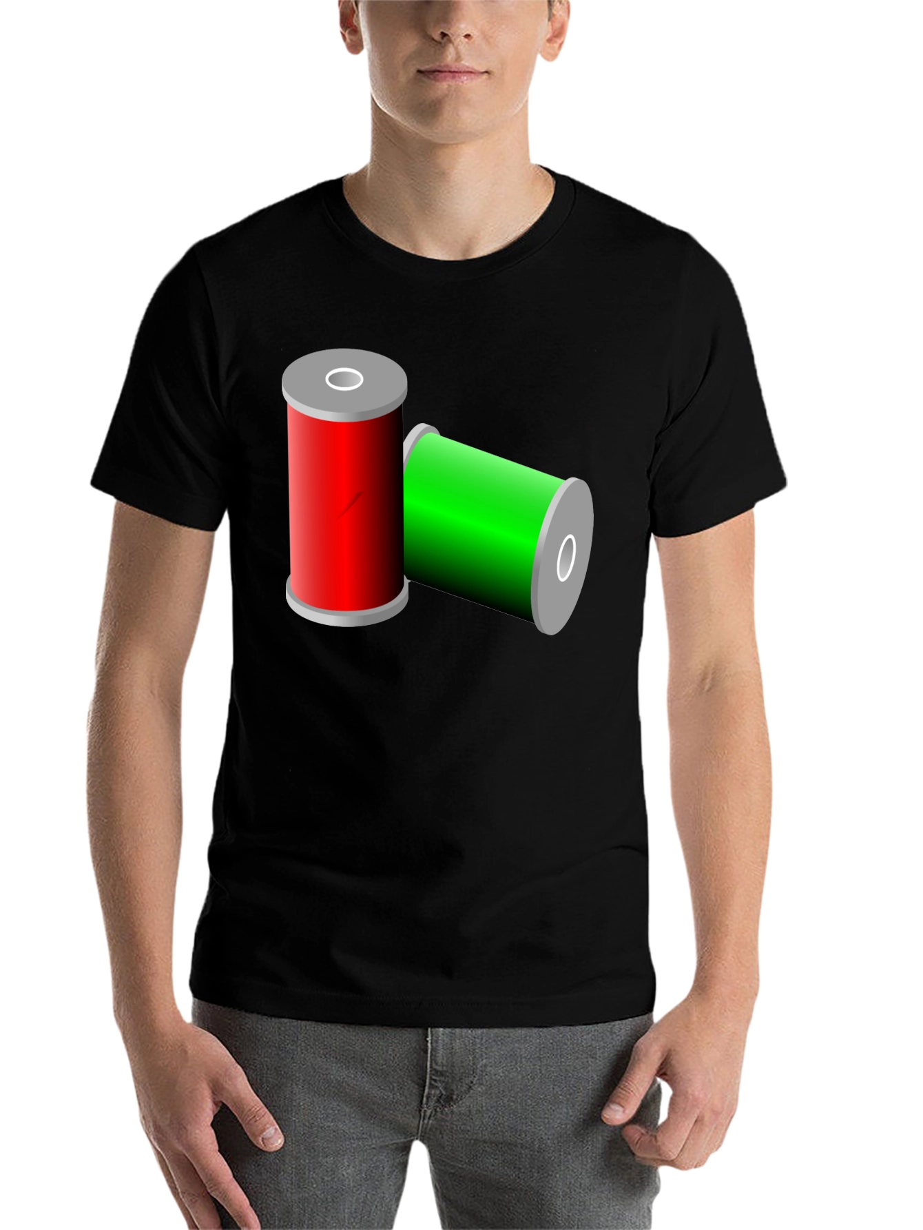 Black Thread Spools Graphic Tee view 7