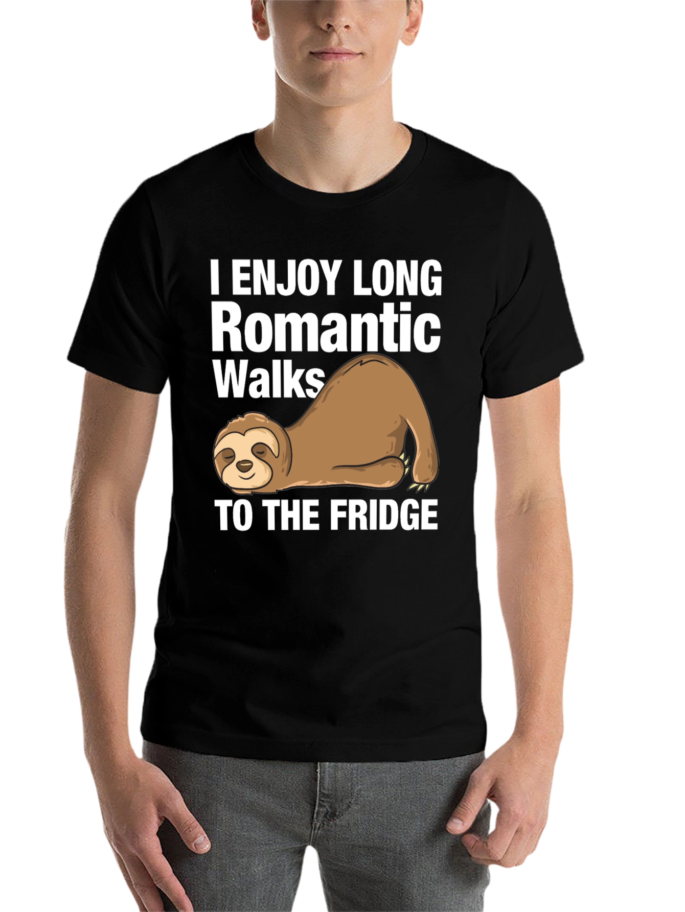 Black Romantic Walks Sloth T-Shirt view 7