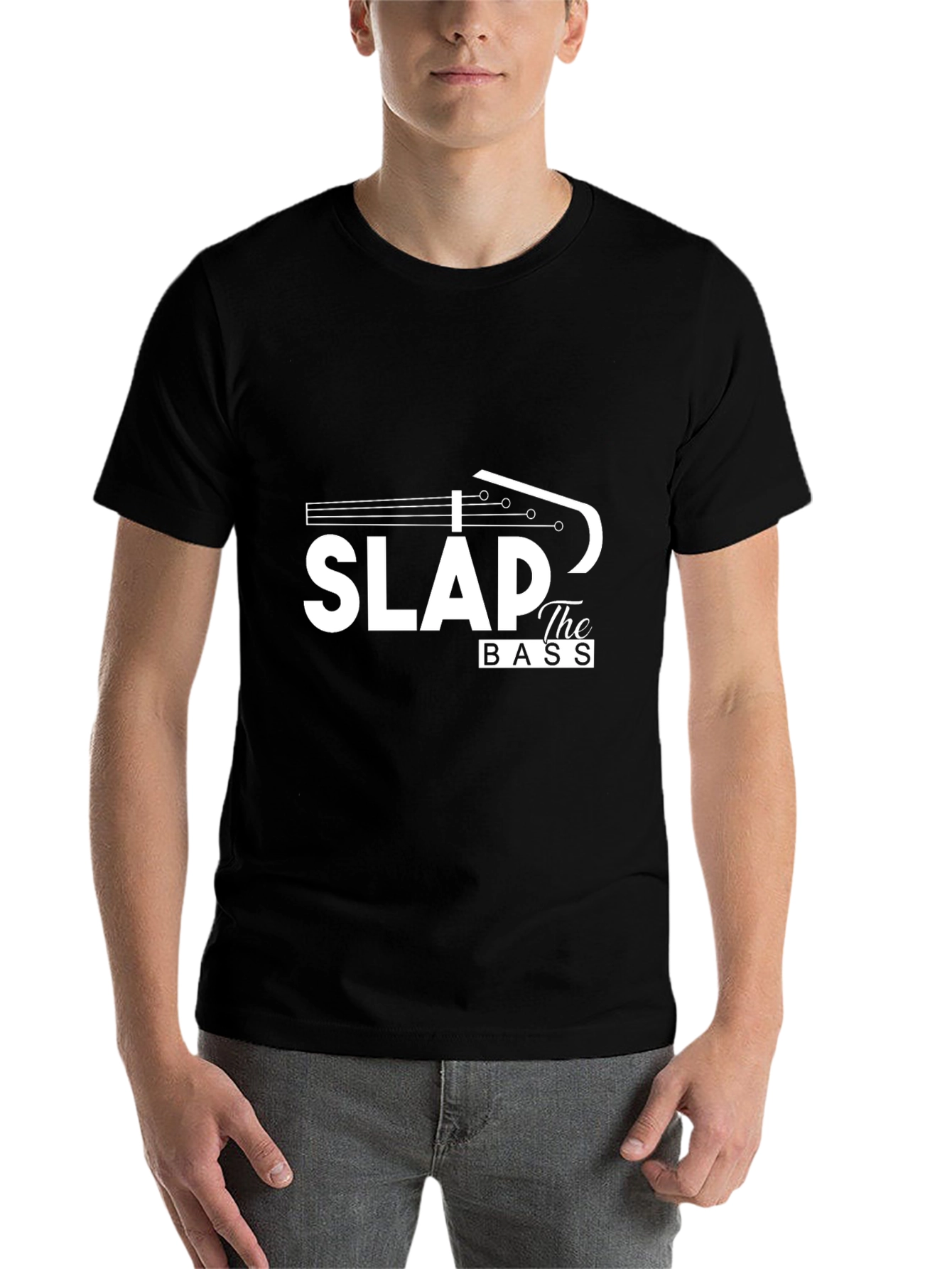 Black Slap the Bass T-Shirt - Music Lover Tee view 7