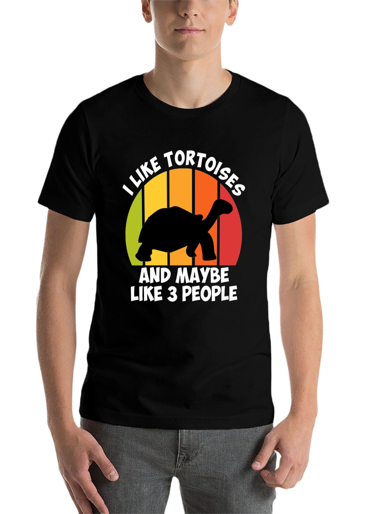 Black Tortoise Lover Graphic Tee - I Like Tortoises Shirt view 7