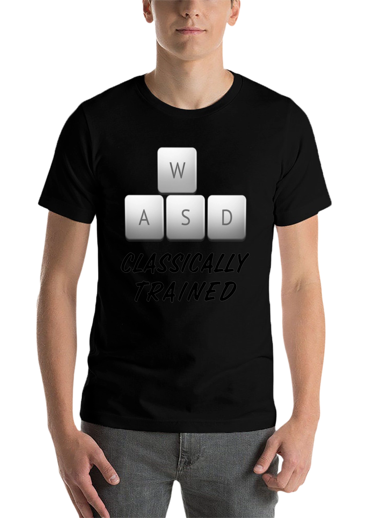 Black Classically Trained Gamer Black T-Shirt view 7