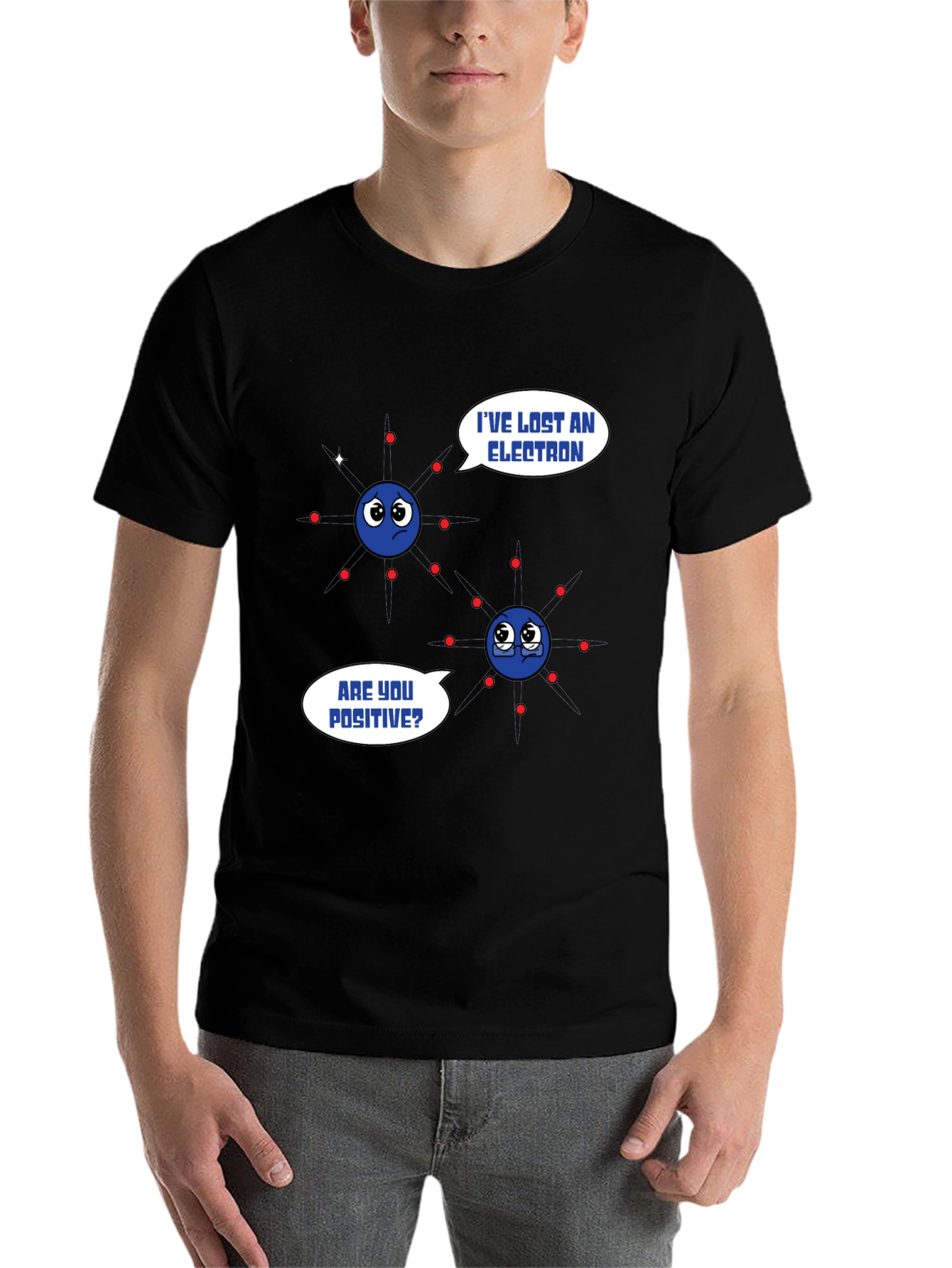 Black Funny Chemistry Pun T-Shirt - Lost Electron view 7