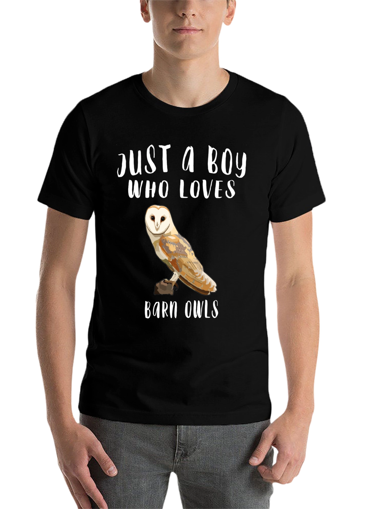 Black Barn Owl Lover T-Shirt view 7