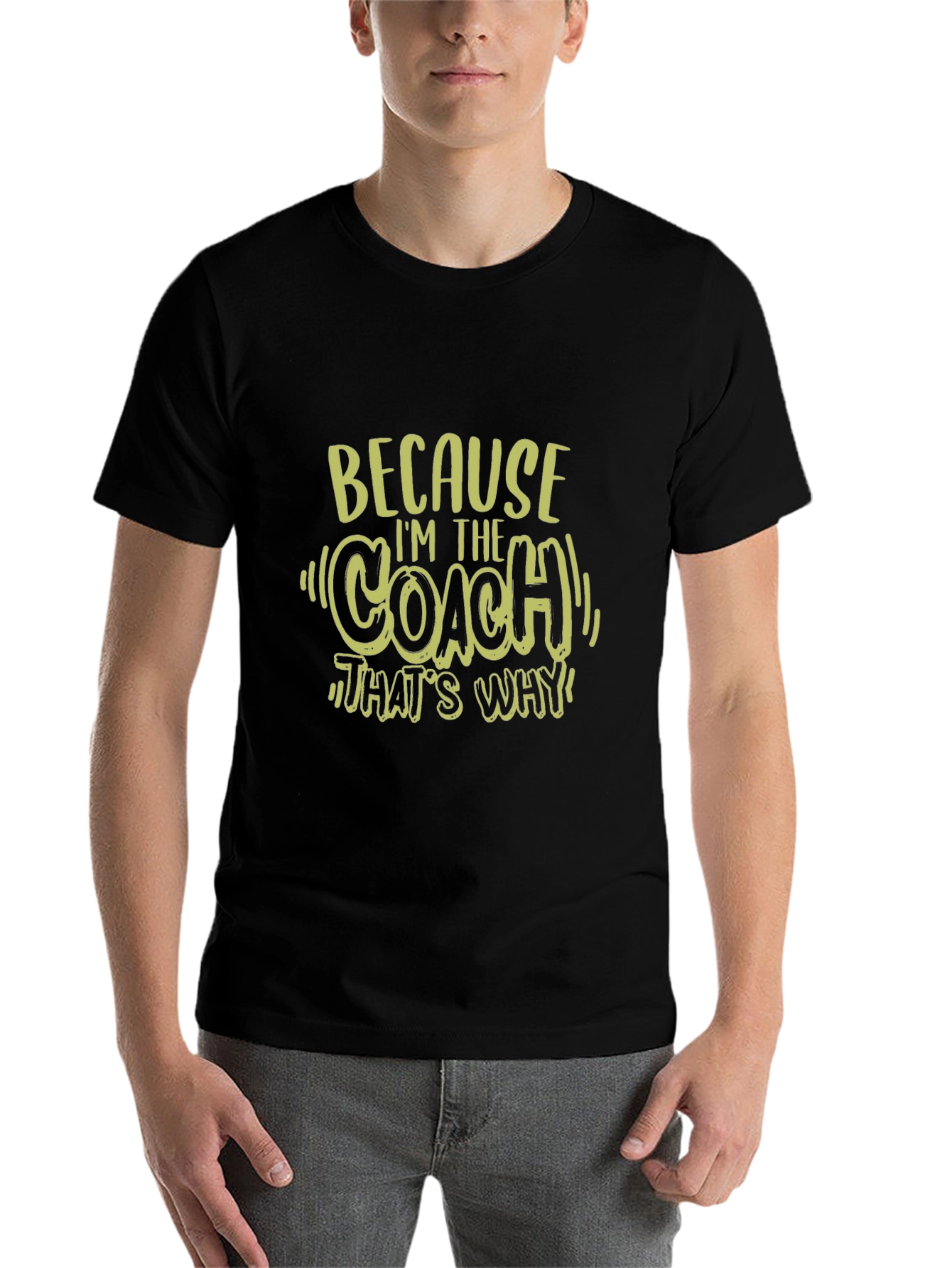 Black Coach T-Shirt: Because I'm The Coach view 7
