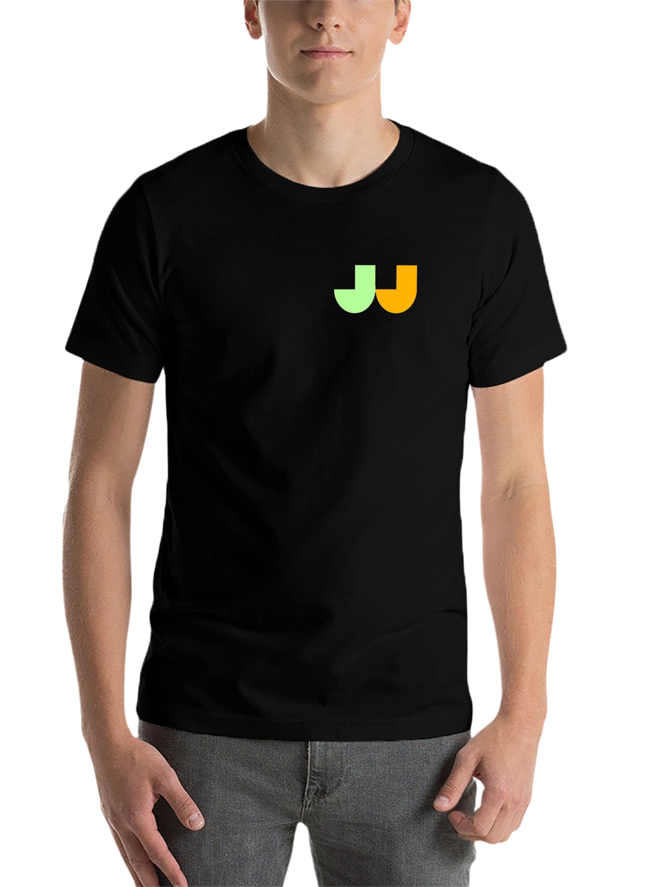 Black Modern Black T-Shirt with Unique Logo view 7
