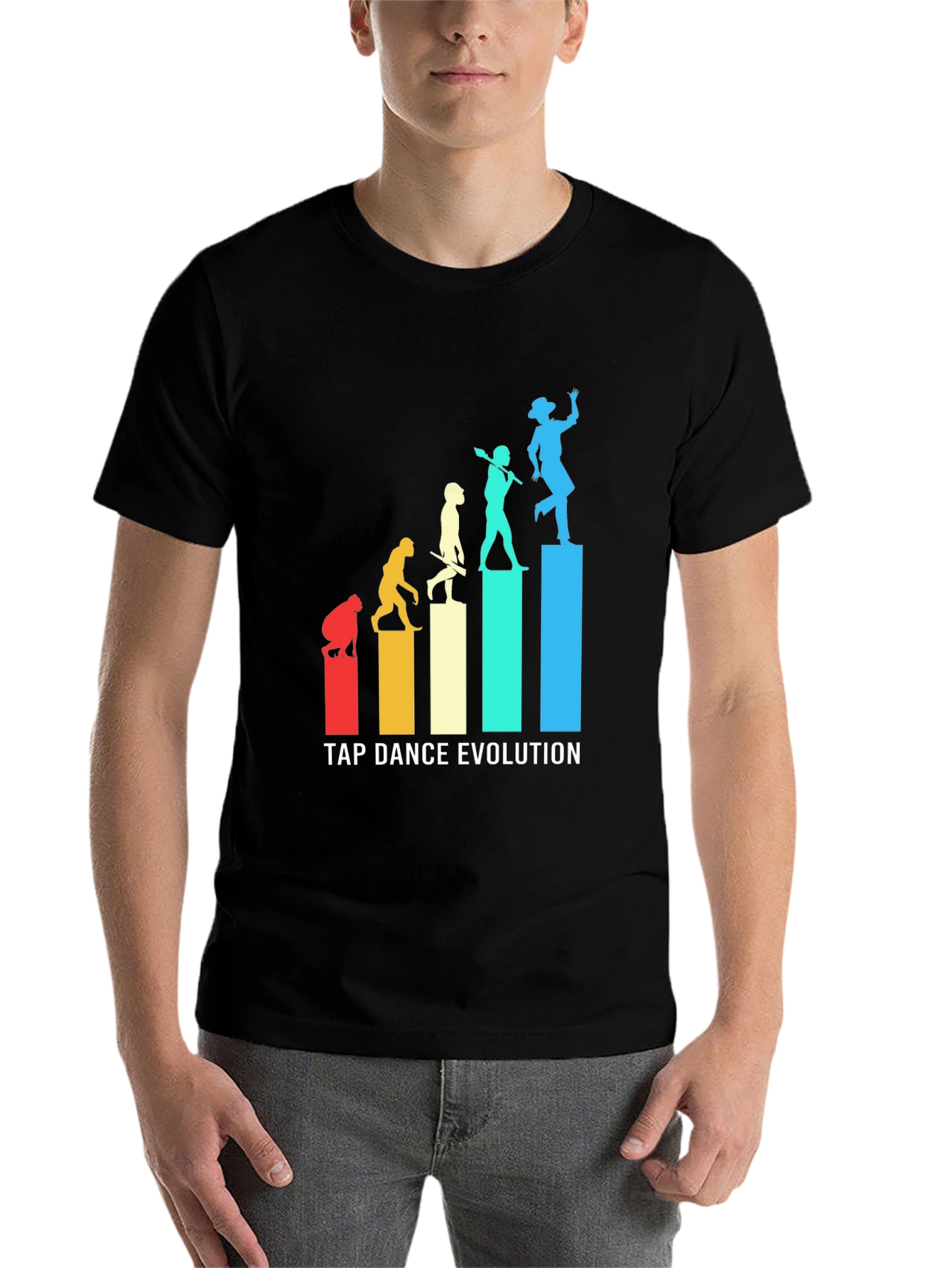 Black Tap Dance Evolution Graphic Tee - Stylish Dance Lover's Shirt view 7