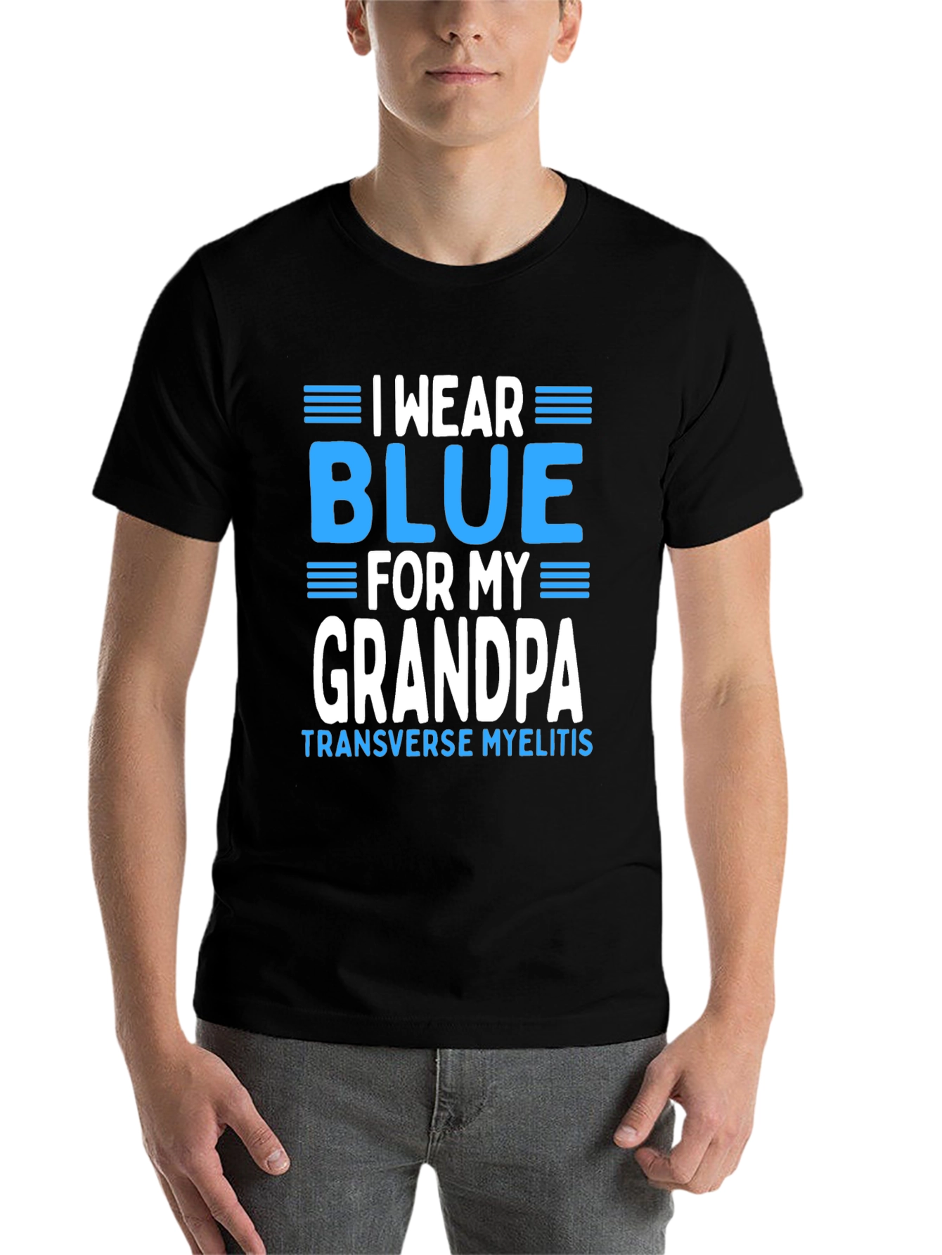 I Wear Blue for My Grandpa T-Shirt - 7