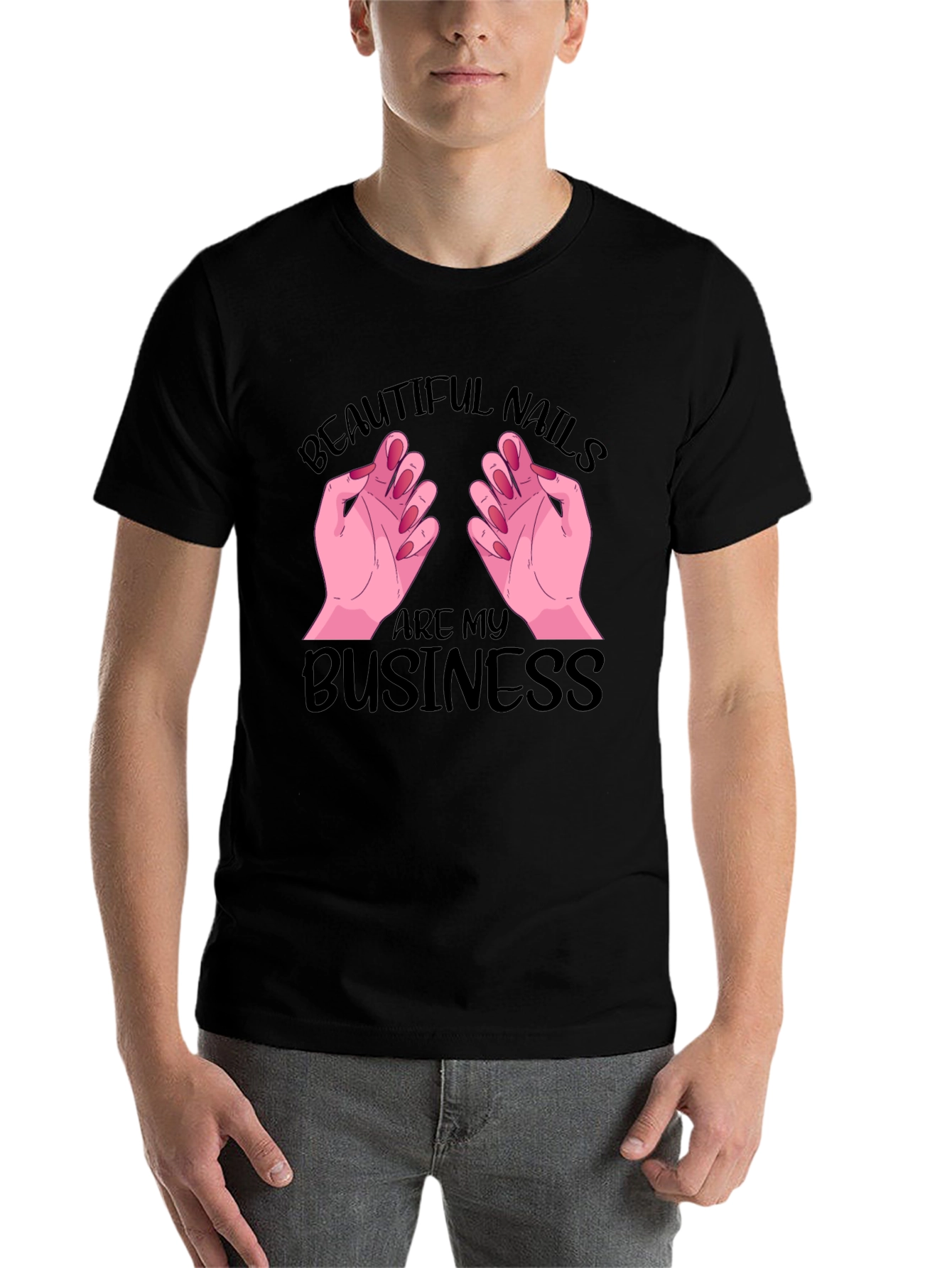 Black Beautiful Nails are My Business T-Shirt view 7