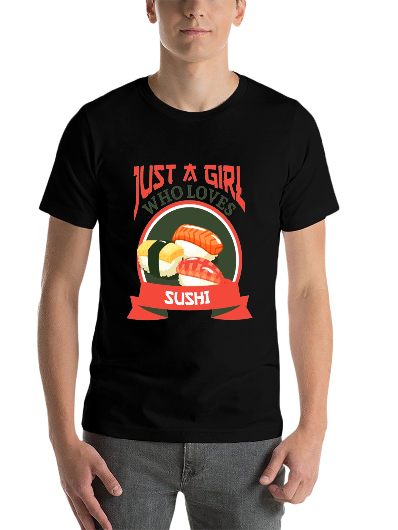 Black Sushi Lover Graphic T-Shirt view 7