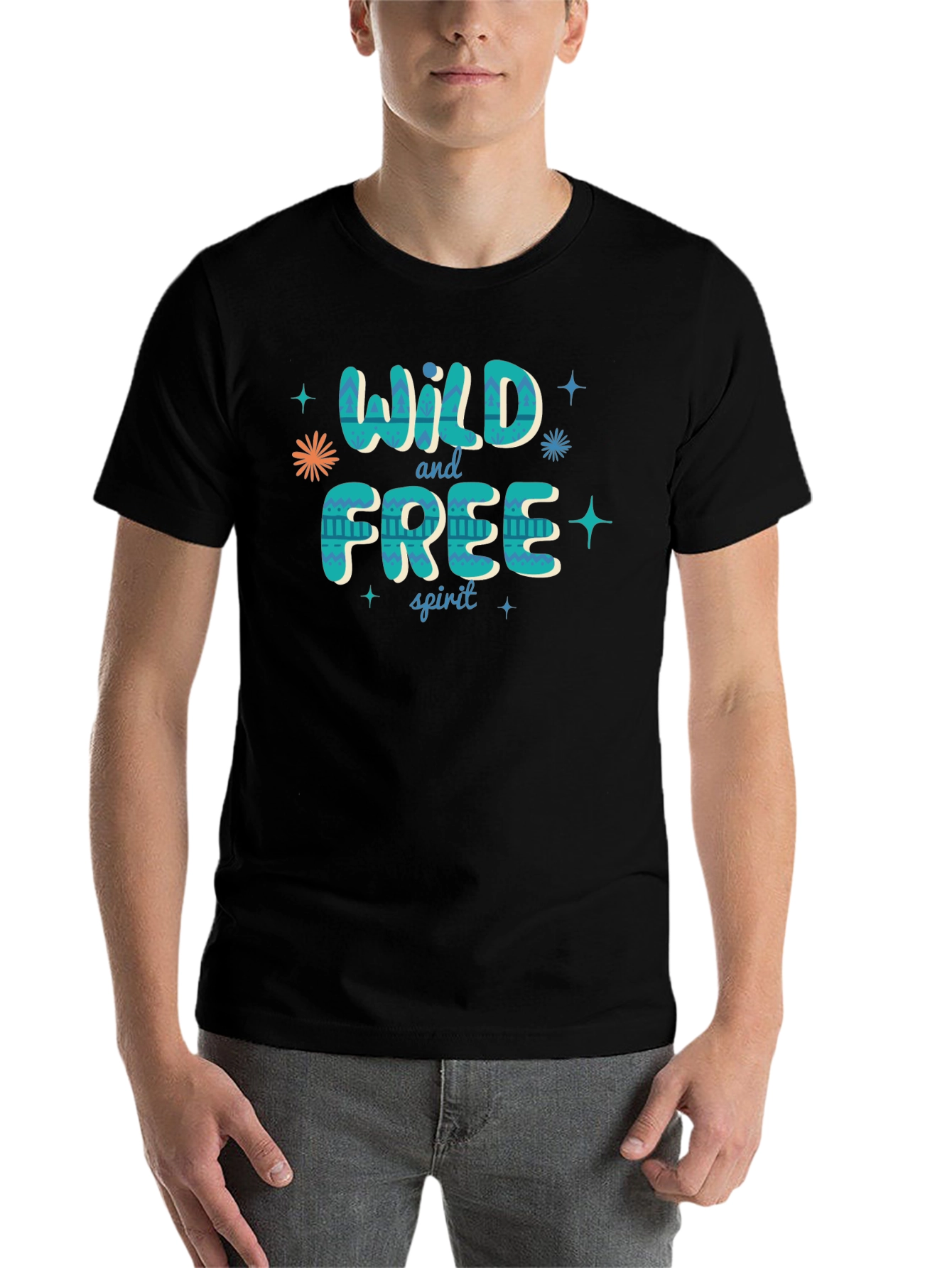 Black Wild and Free Spirit Graphic Tee view 7