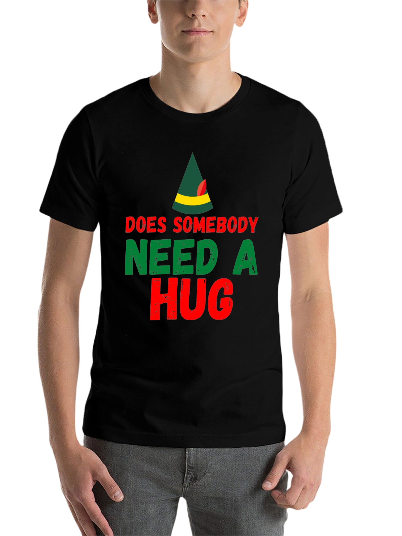 Black Does Somebody Need A Hug T-Shirt view 7