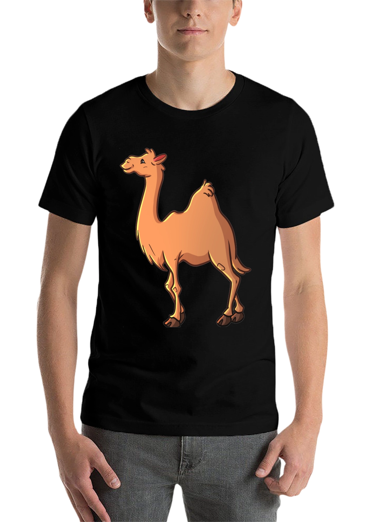 Black Camel Graphic T-Shirt - Men's Black Tee view 7