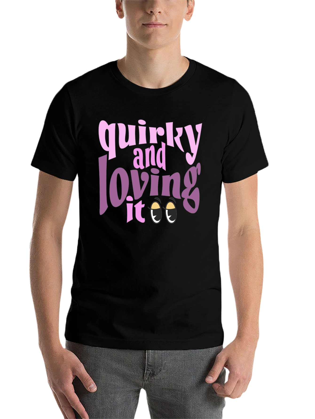 Black Quirky and Loving It T-Shirt view 7
