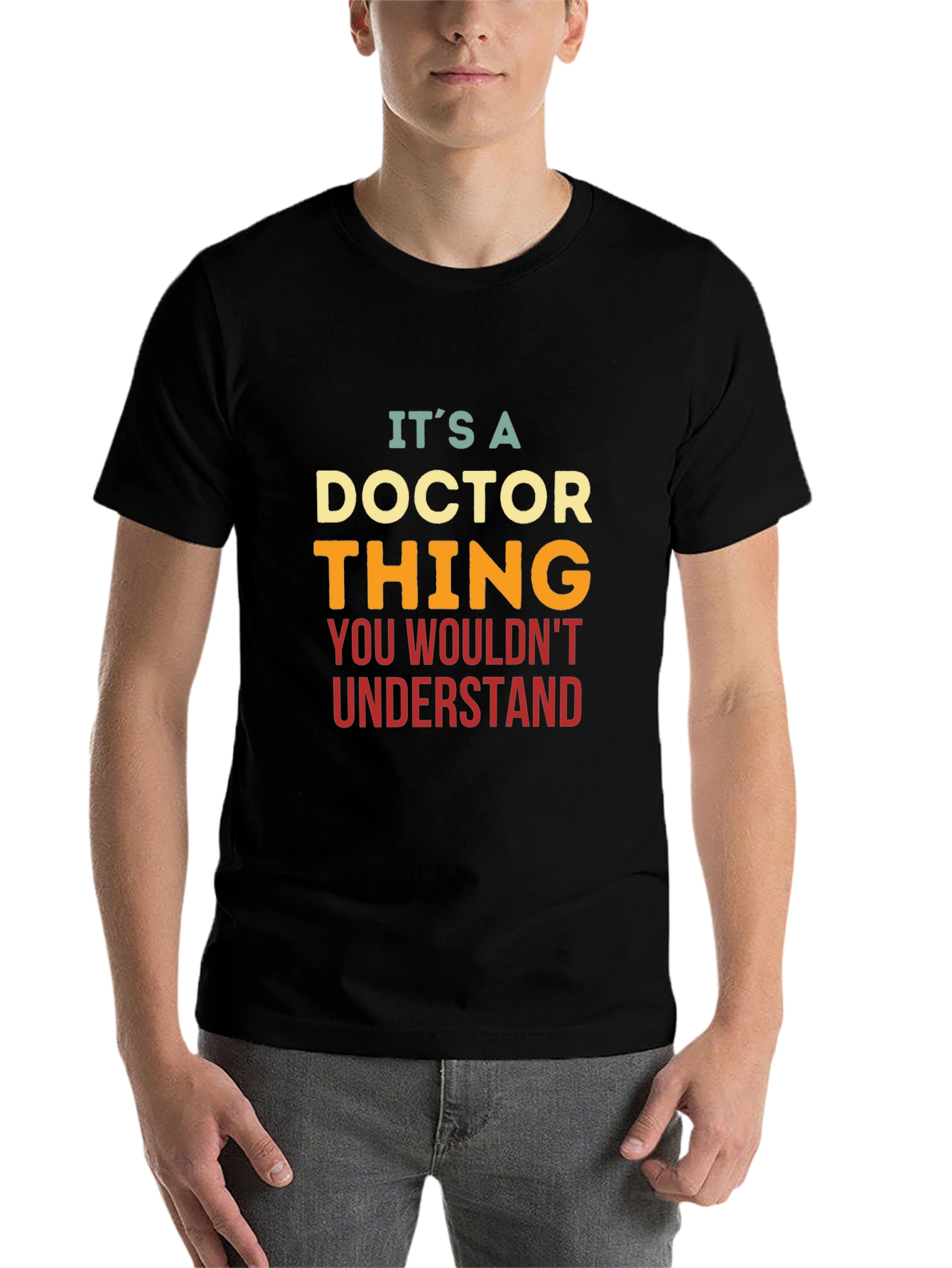 Black It's a Doctor Thing T-Shirt view 7