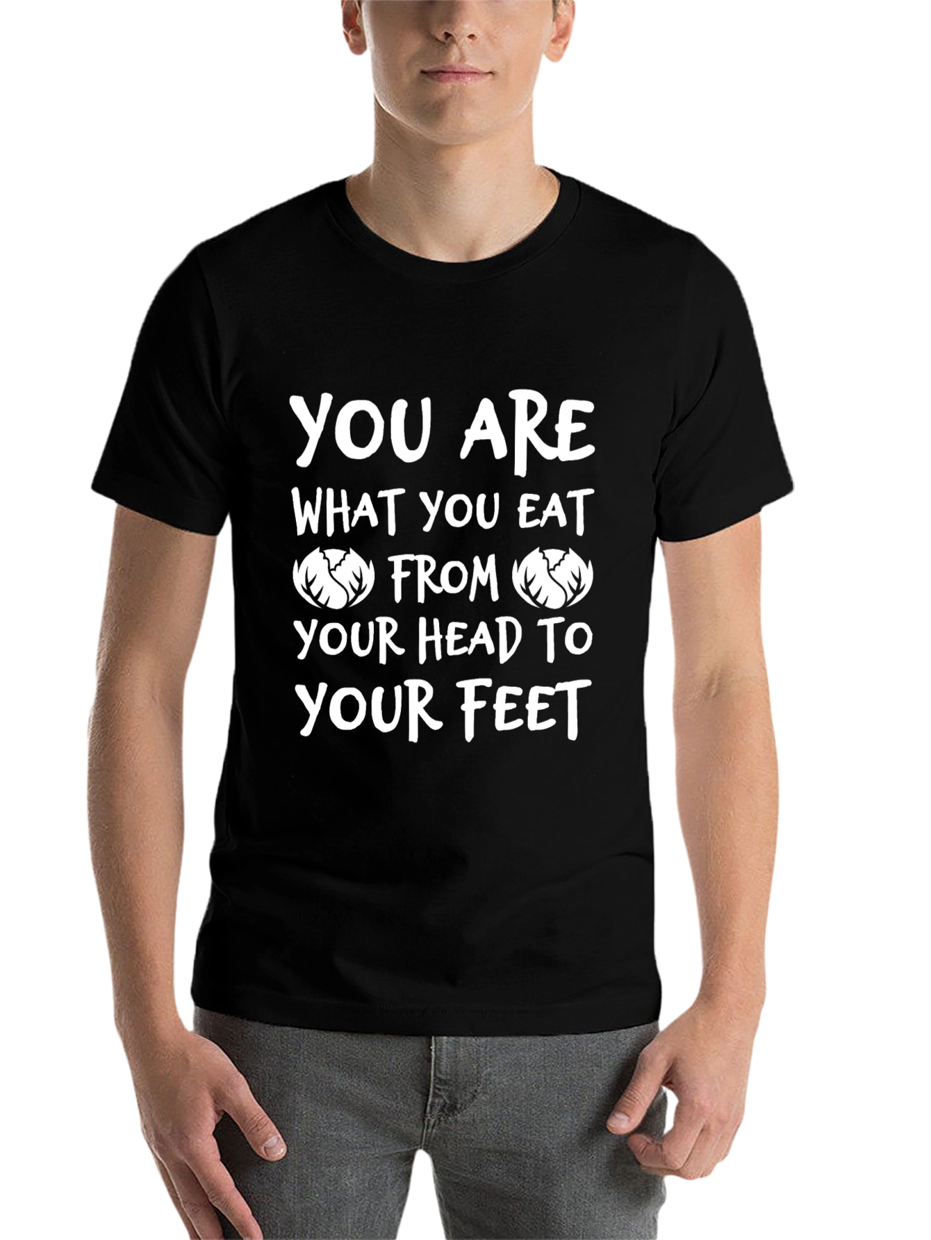 Black You Are What You Eat Cabbage Graphic T-Shirt view 7