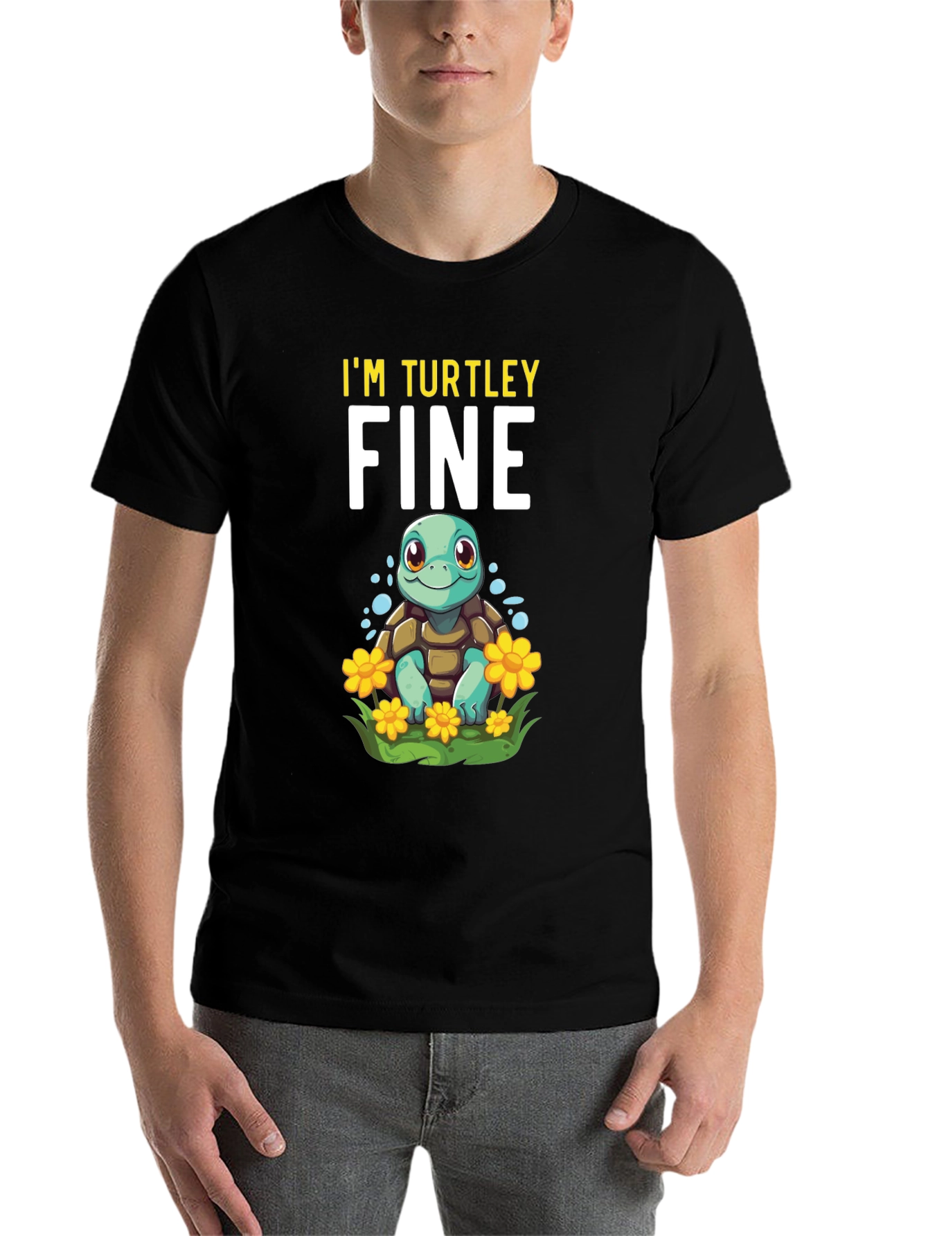 Black I'm Turley Fine Turtle T-Shirt view 7