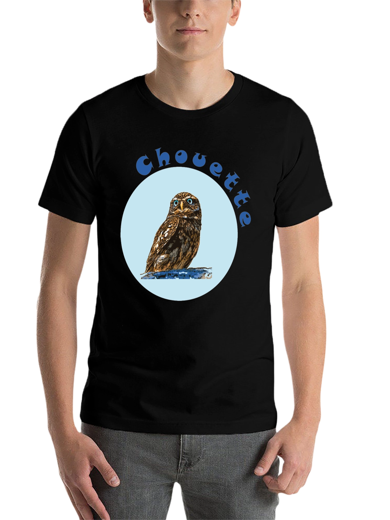 Black Chouette Owl Graphic Tee view 7