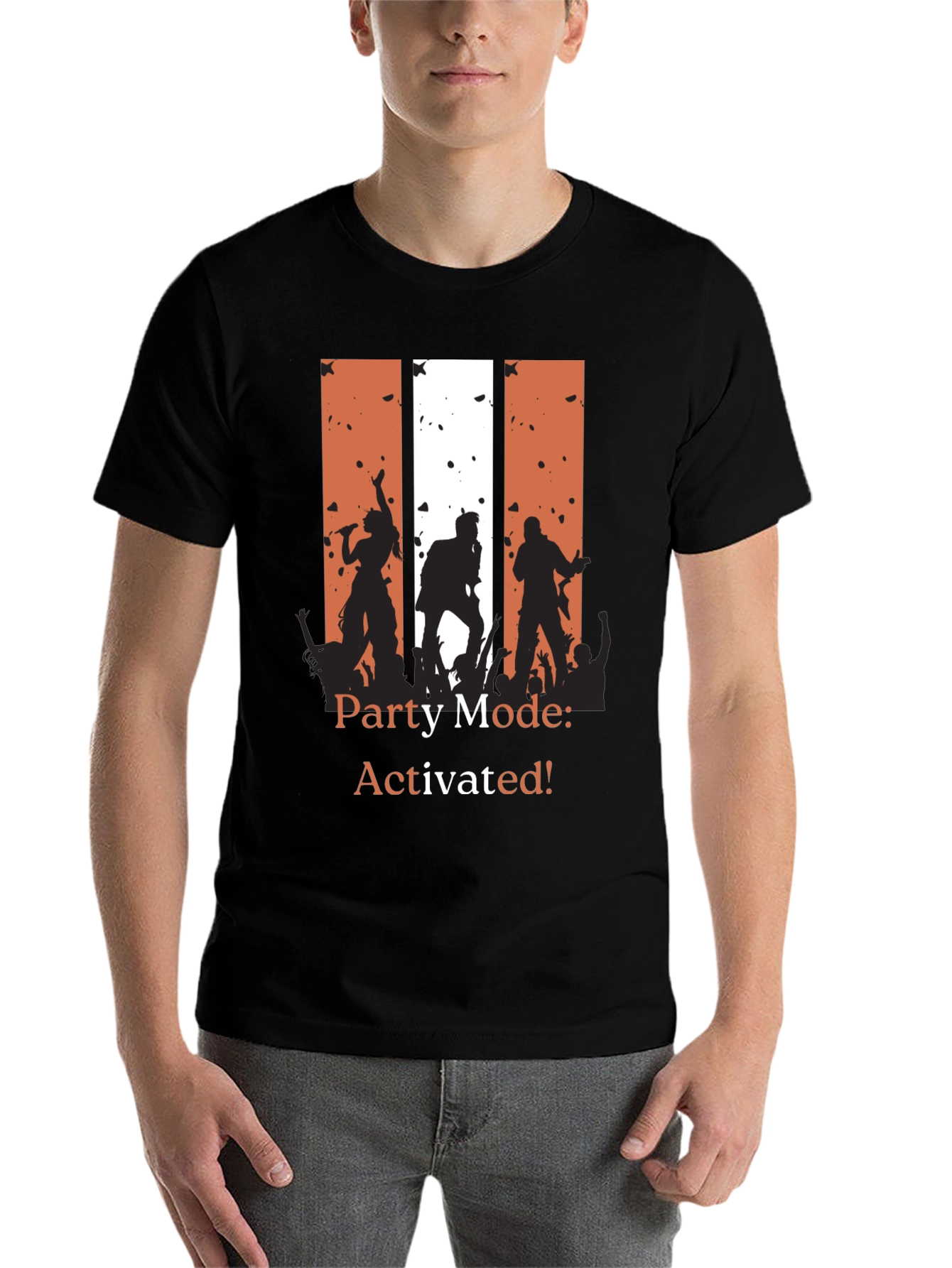 Black Party Mode Activated T-Shirt - Rock Concert Tee view 7