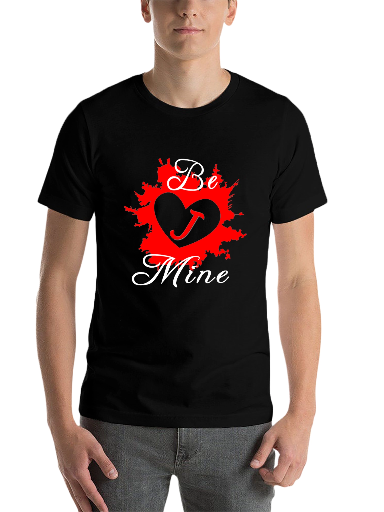 Black Be Mine Valentine's Day T-Shirt view 7