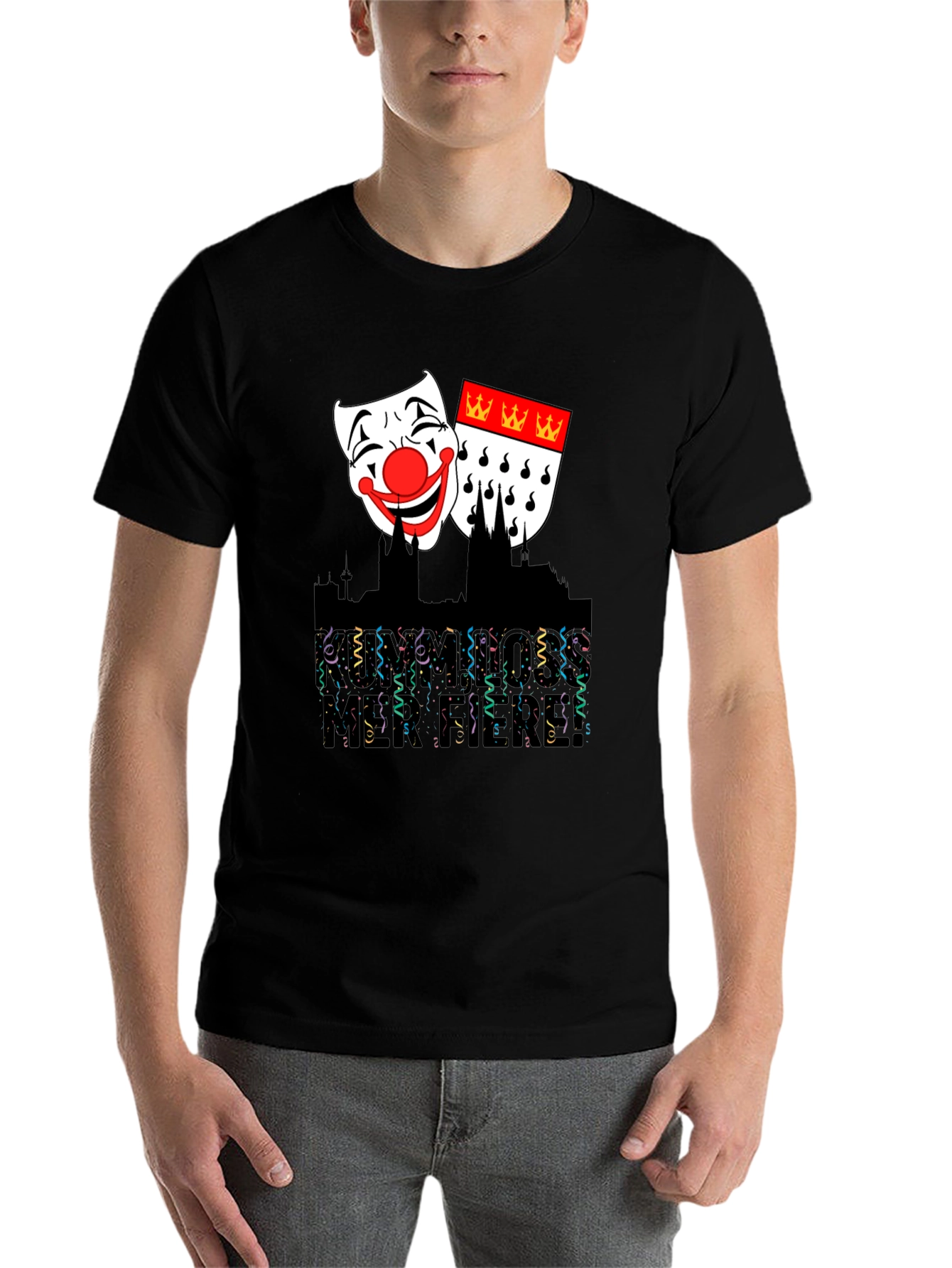 Cologne Carnival T-Shirt - Festive Mask Graphic Tee - 7