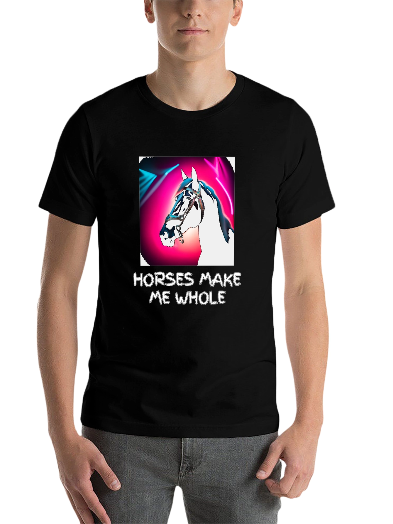Black Horses Make Me Whole Graphic Tee view 7