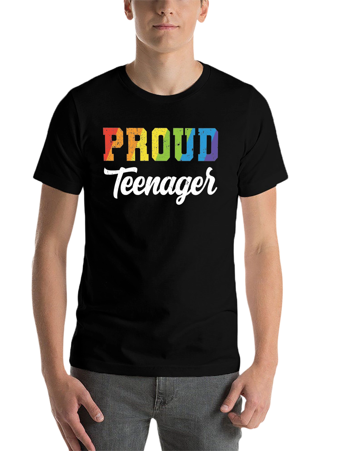 Proud Teenager Rainbow Graphic T-Shirt - 7