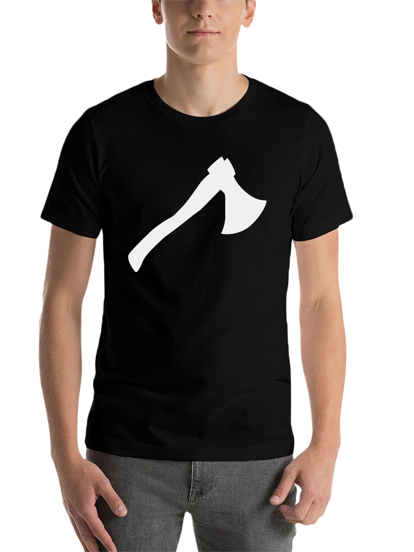 Black Axe Graphic Tee - Lumberjack Style Shirt view 7