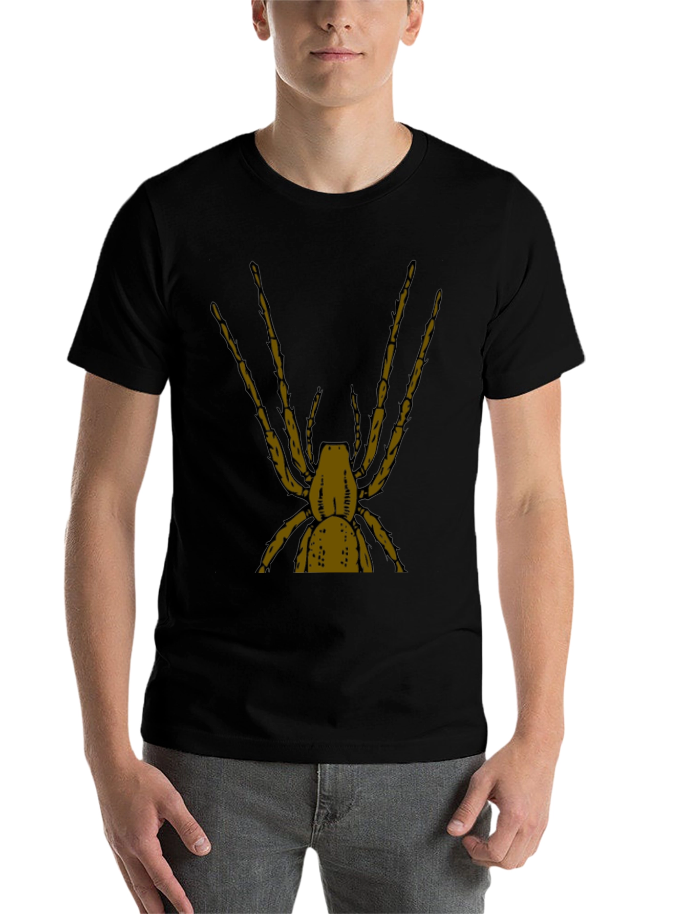 Black Spider Graphic Tee - Black Cotton Blend view 7