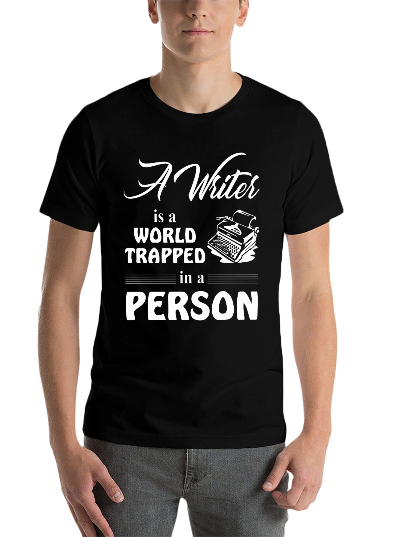 Writer T-Shirt - World Trapped in a Person Tee - 7