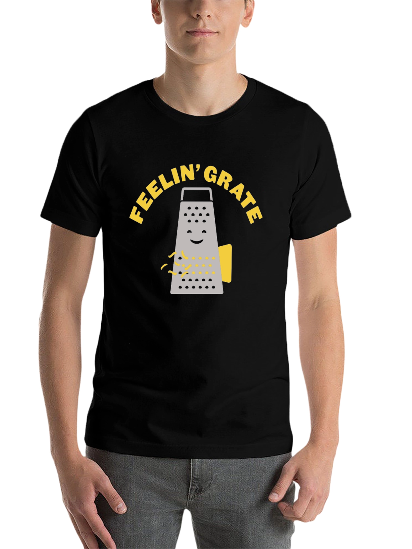 Black Feelin' Grate T-Shirt - Funny Grater Graphic Tee view 7