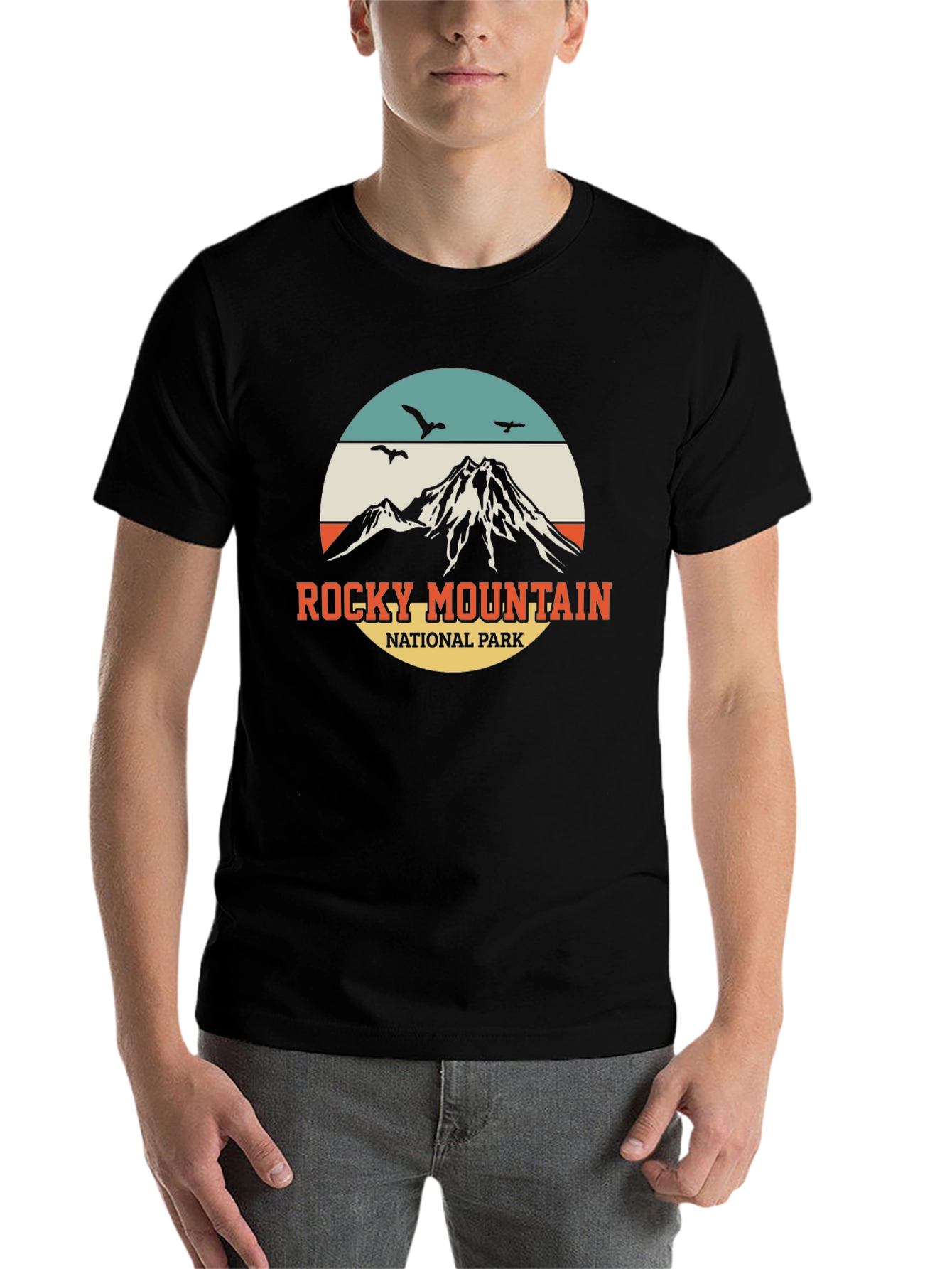Black Rocky Mountain National Park Graphic T-Shirt view 7
