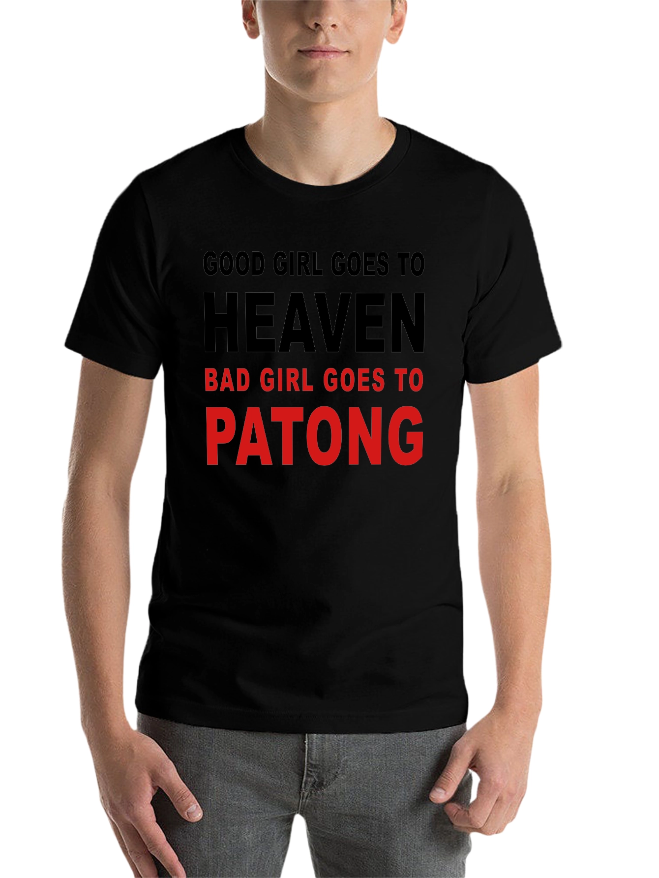 Black Good Girl/Bad Girl Novelty T-Shirt view 7