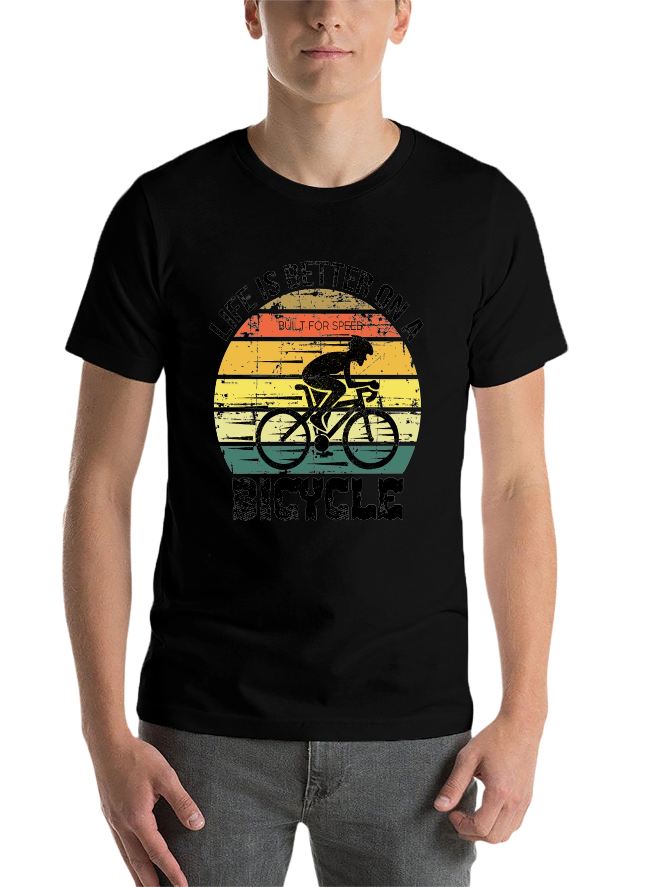 Black Life is Better On a Bicycle T-Shirt view 7