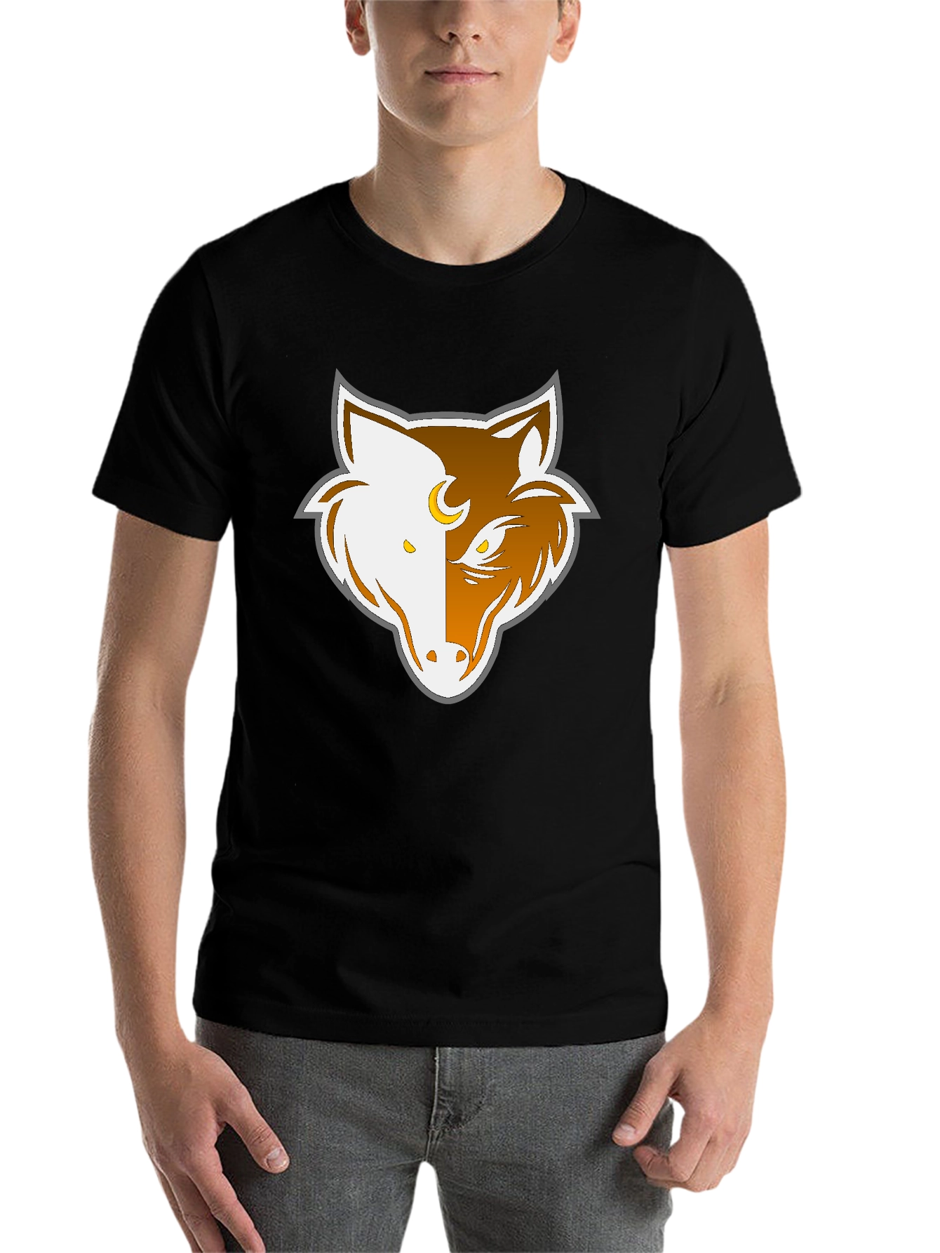 Black Wolf Moon T-Shirt - Stylish Graphic Tee view 7