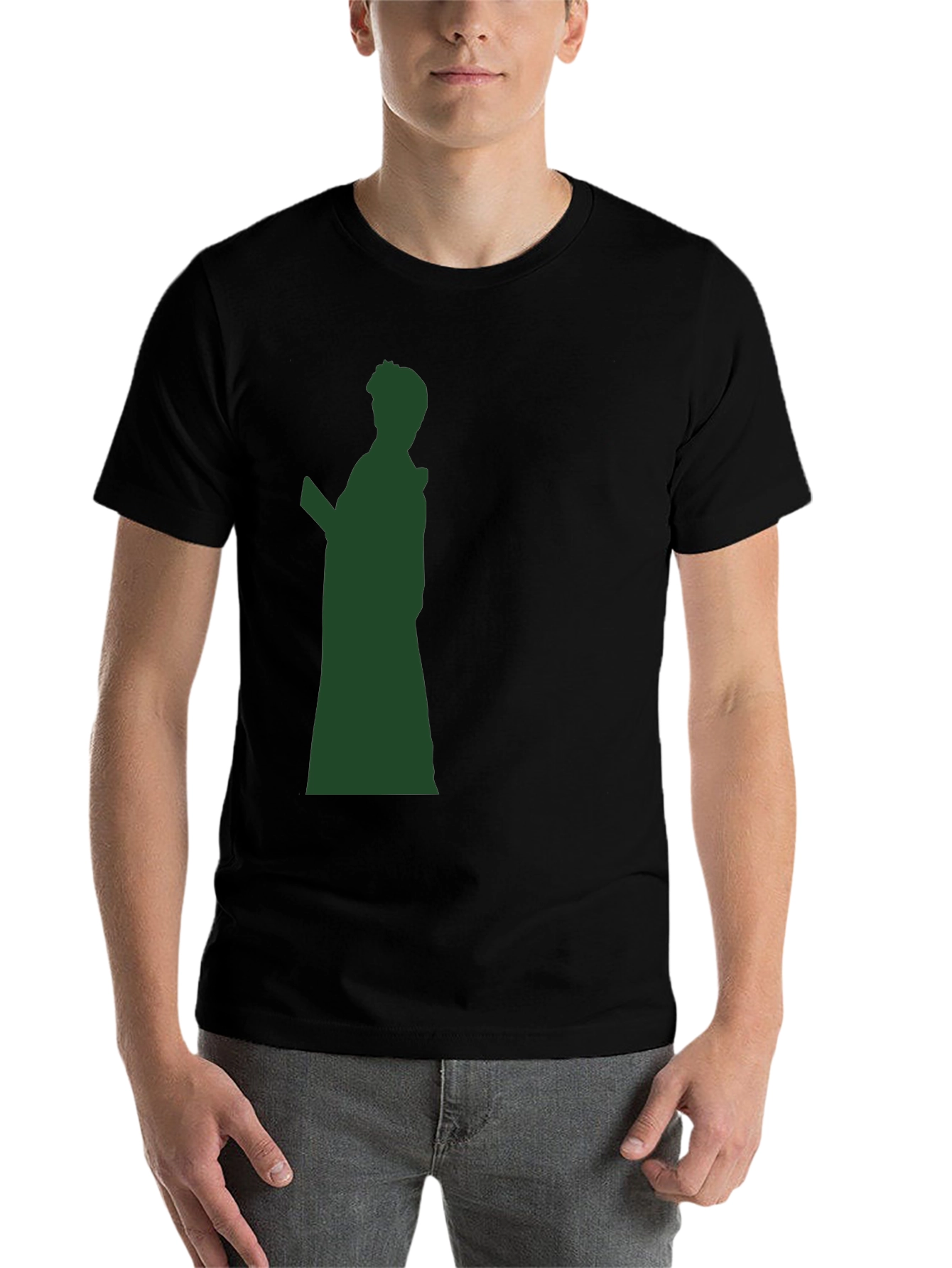 Black Silhouette Graphic Print T-Shirt view 7
