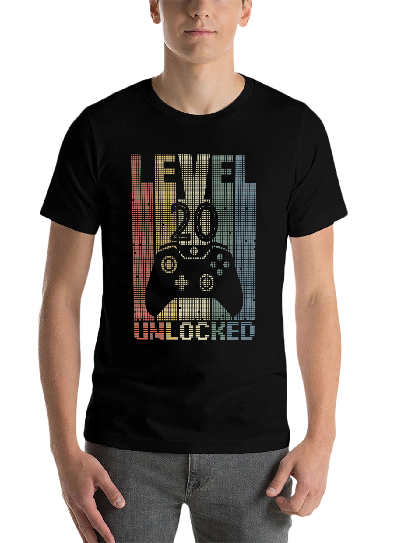 Black Level 20 Unlocked Gamer T-Shirt view 7