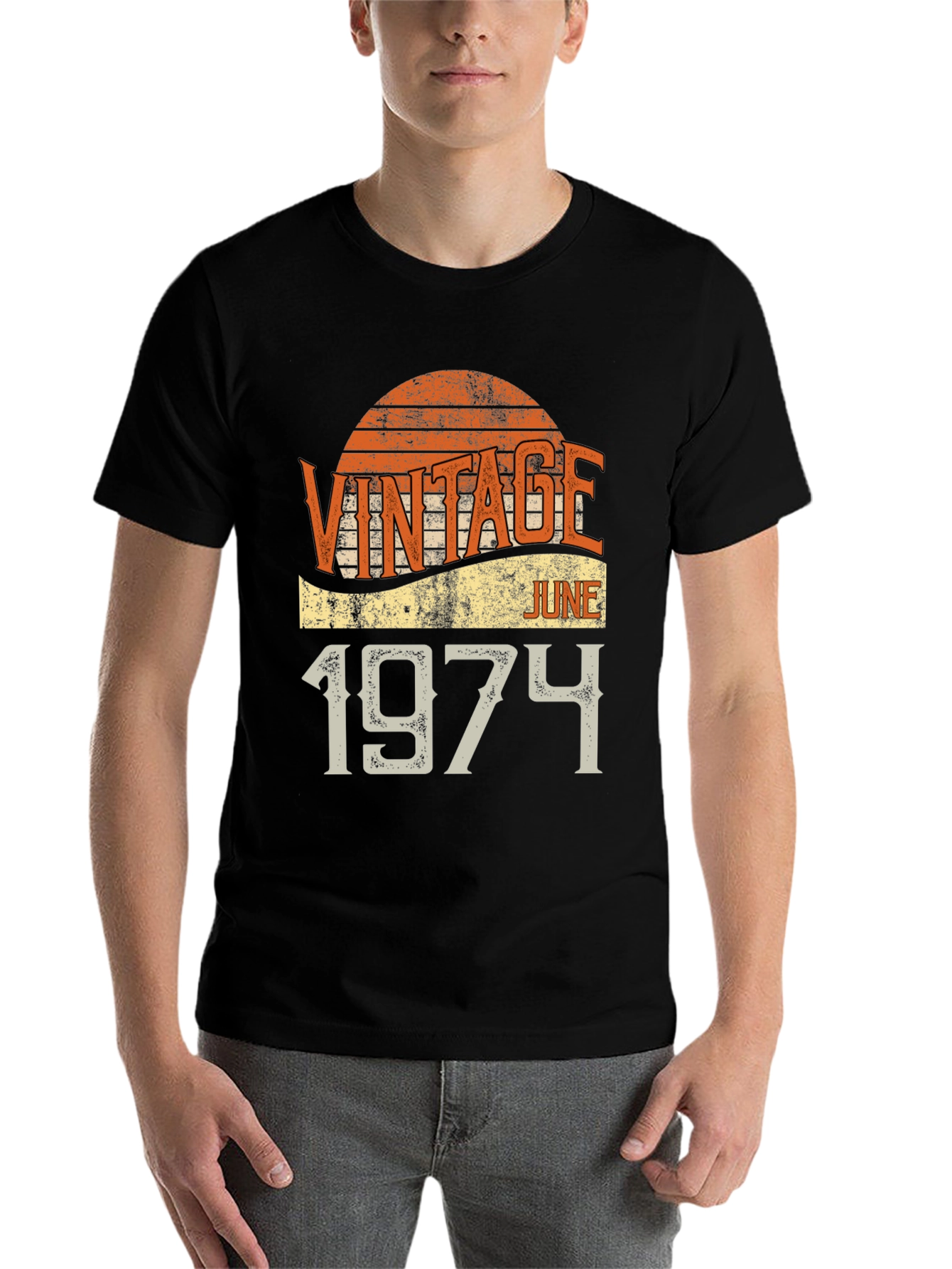 Black Vintage June 1974 T-Shirt view 7