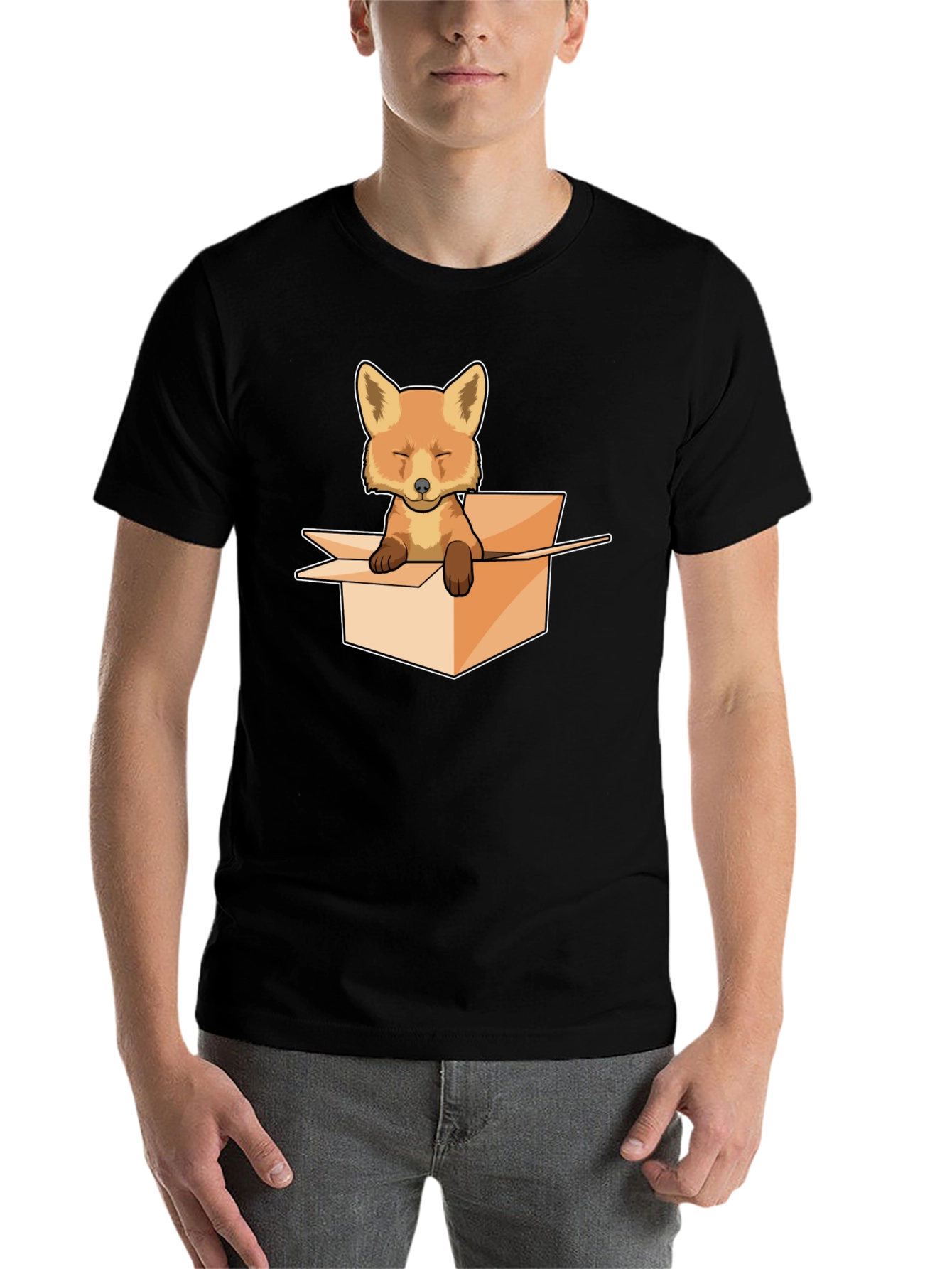 Black Fox in a Box Graphic Tee view 7